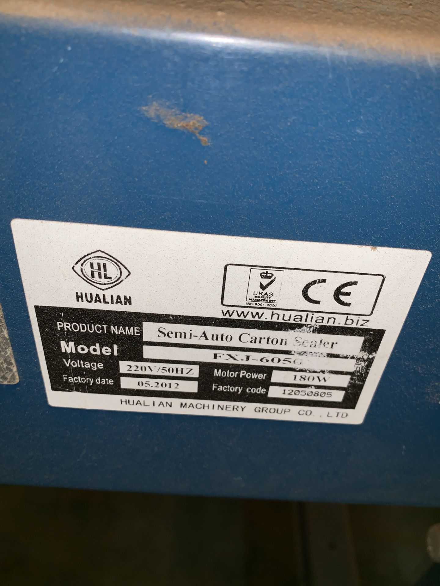 Hualian semi automatic carton sealer - Image 2 of 2