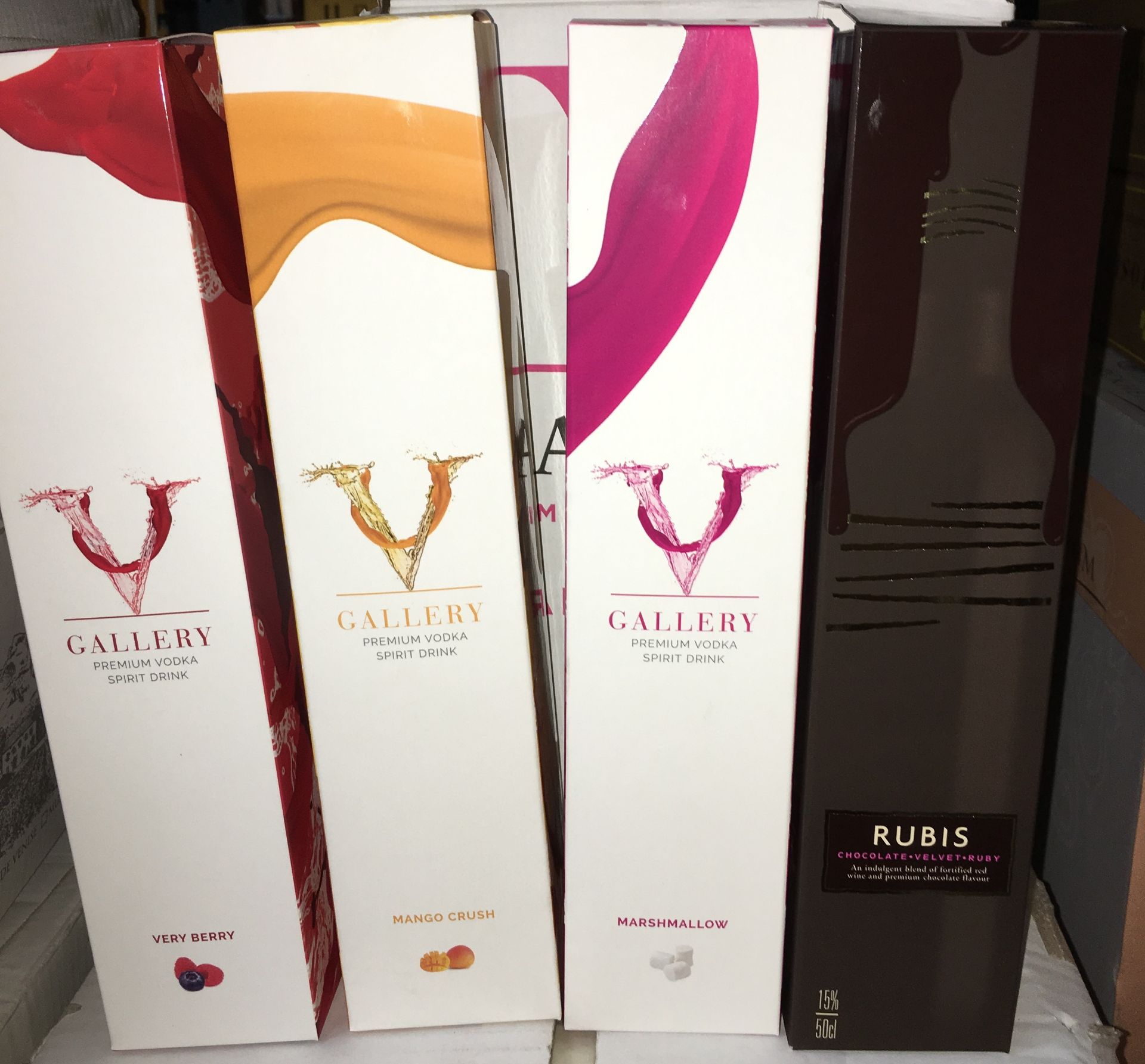 5 x Bottles Of Gallery Premium Vodka Spirit Drinks & Chocolate Wine | Mixed Flavours