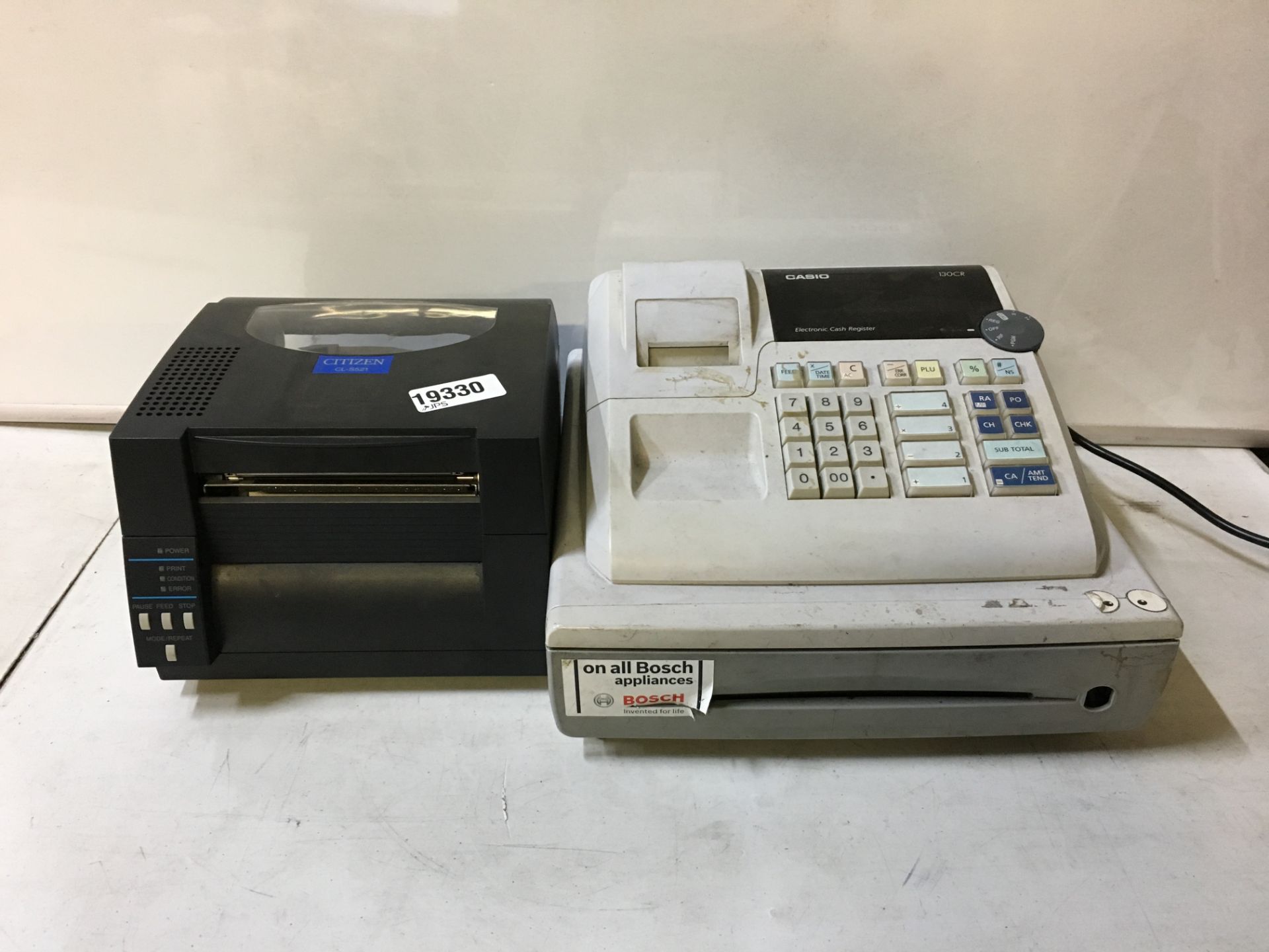 1 x Citizen Label Printer 1 x Casio Cash Register