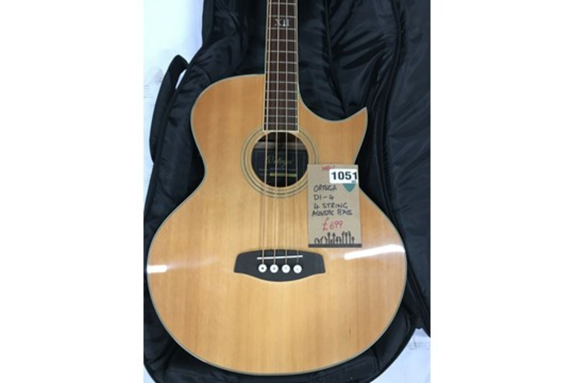 Ortega DI-4 4 String Acoustic Bass Guitar - Image 3 of 4