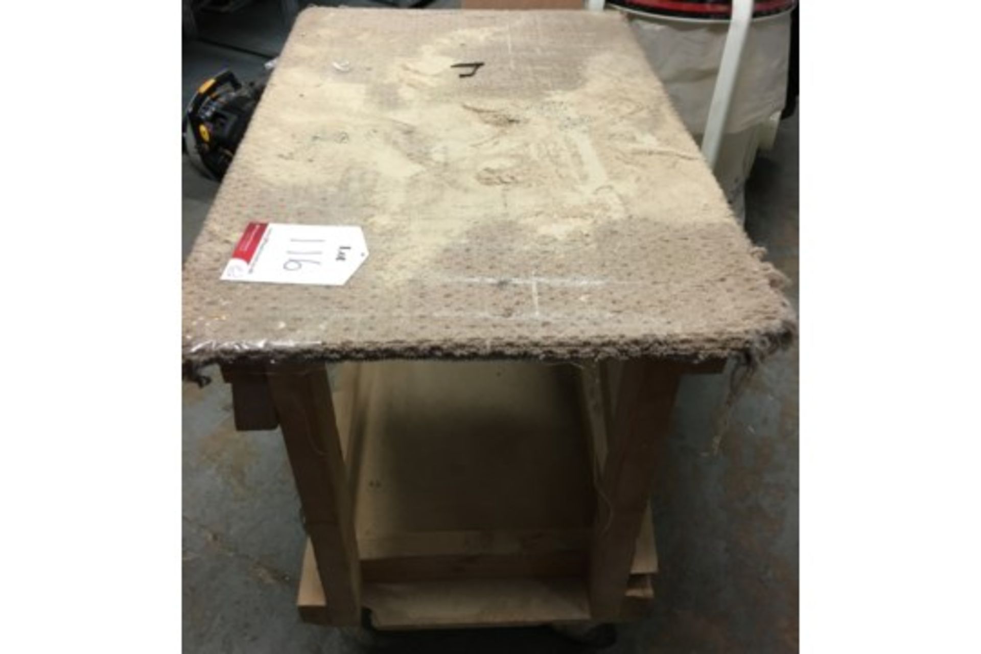 1 X Wooden Framed Work Table (See Photos) - Image 2 of 2