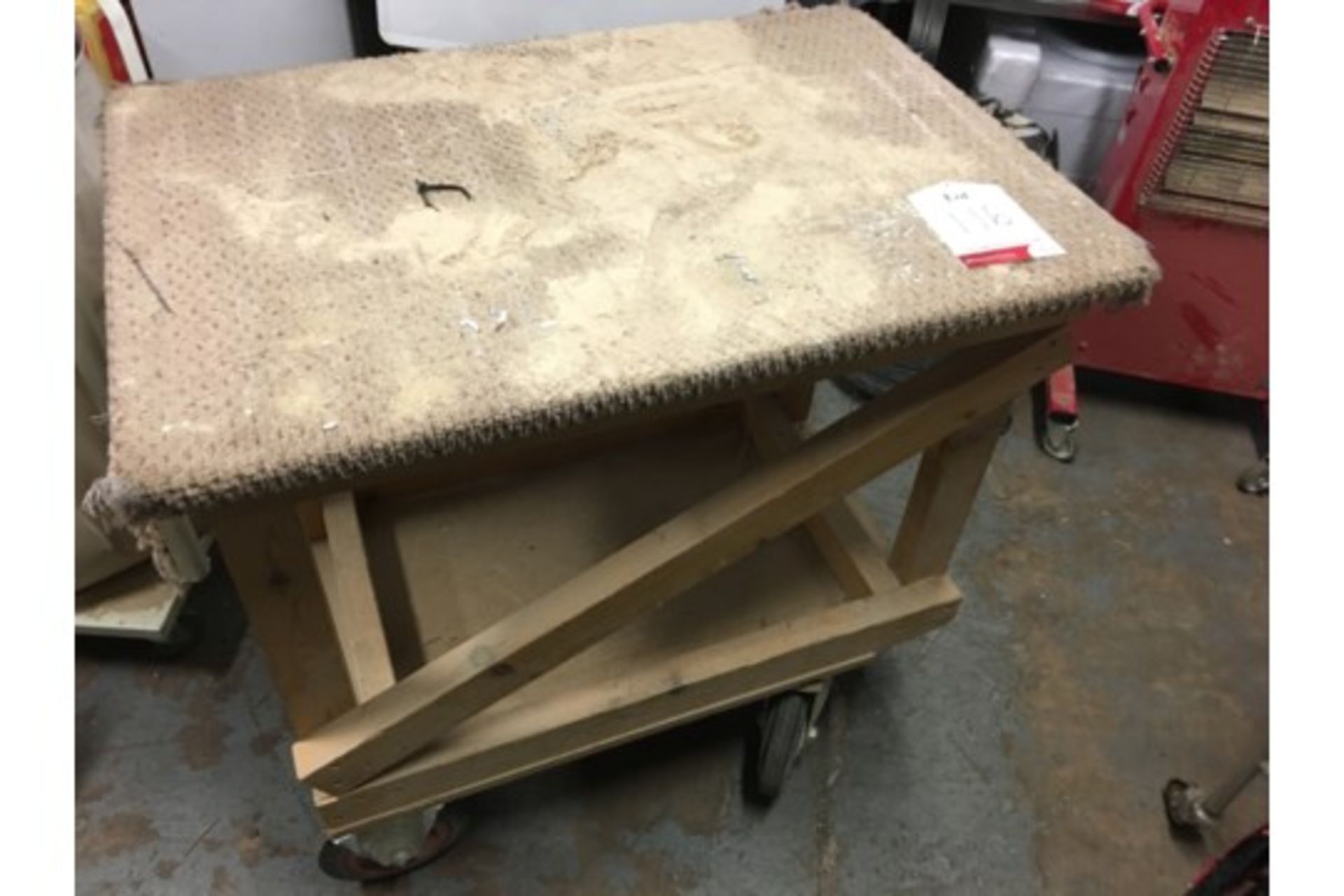 1 X Wooden Framed Work Table (See Photos)