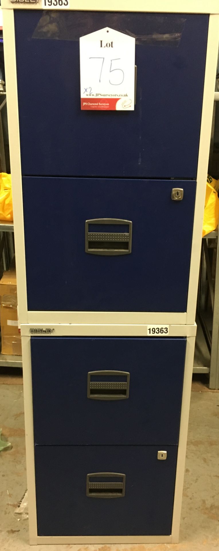 2 x 2 Drawer Filing Cabinets (See Photos)