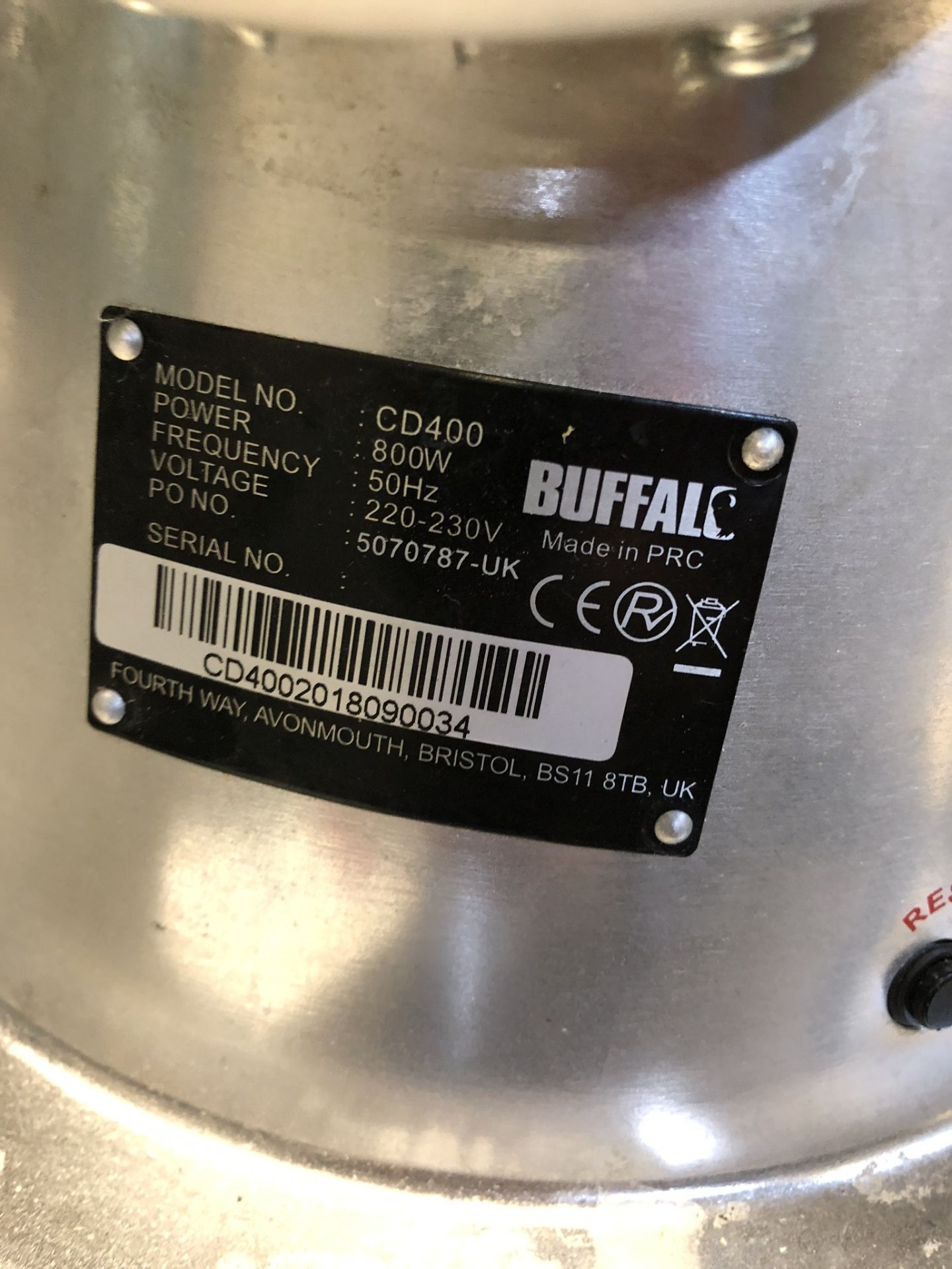 Buffalo CD400 Heavy Duty Meat Mincer - Image 3 of 3