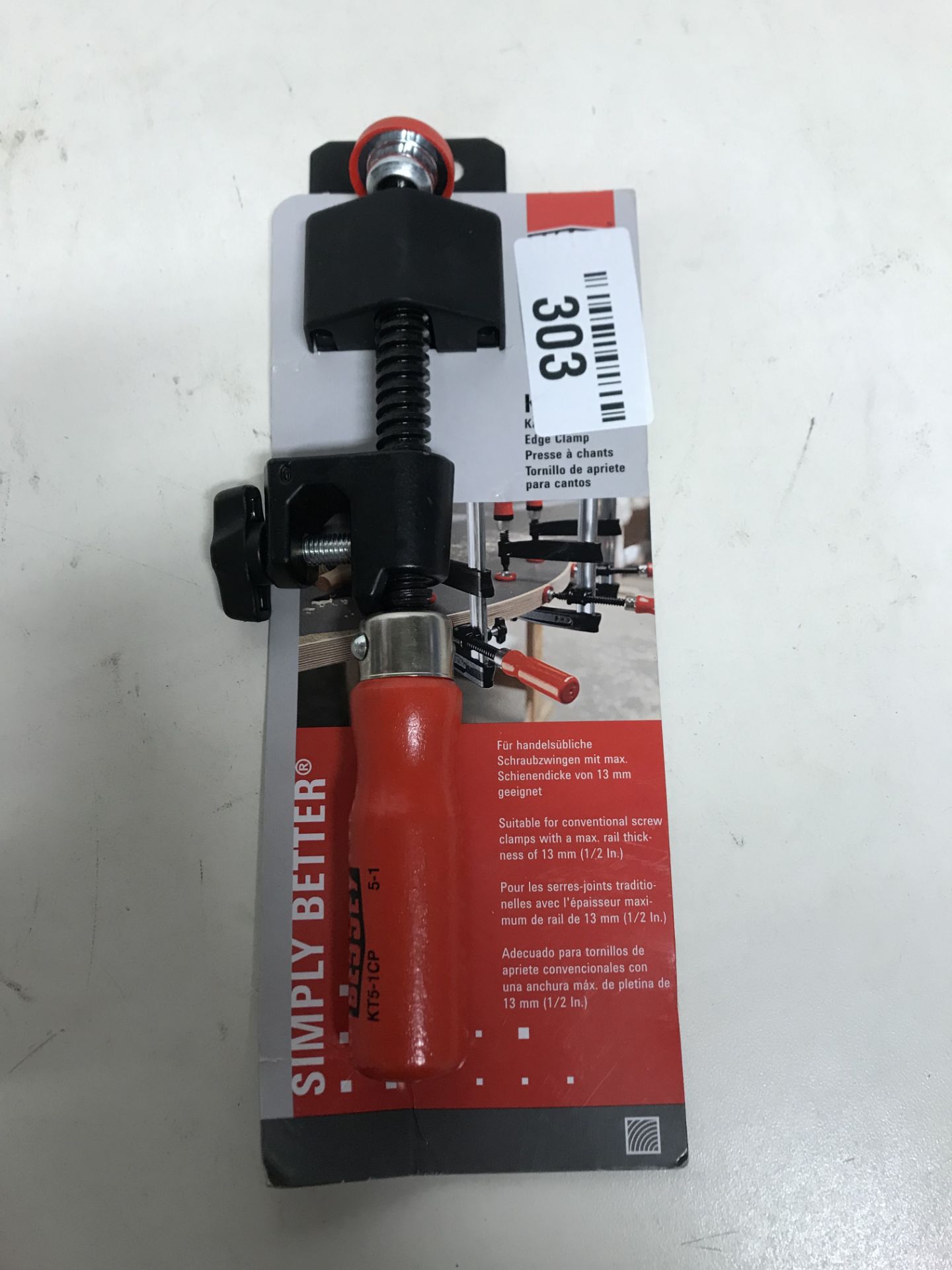 1 x Bessey WBEKT5 Edge clamp KT5, Red/Black, 1 | EAN: 4008158026176 | RRP £14 - Image 2 of 2