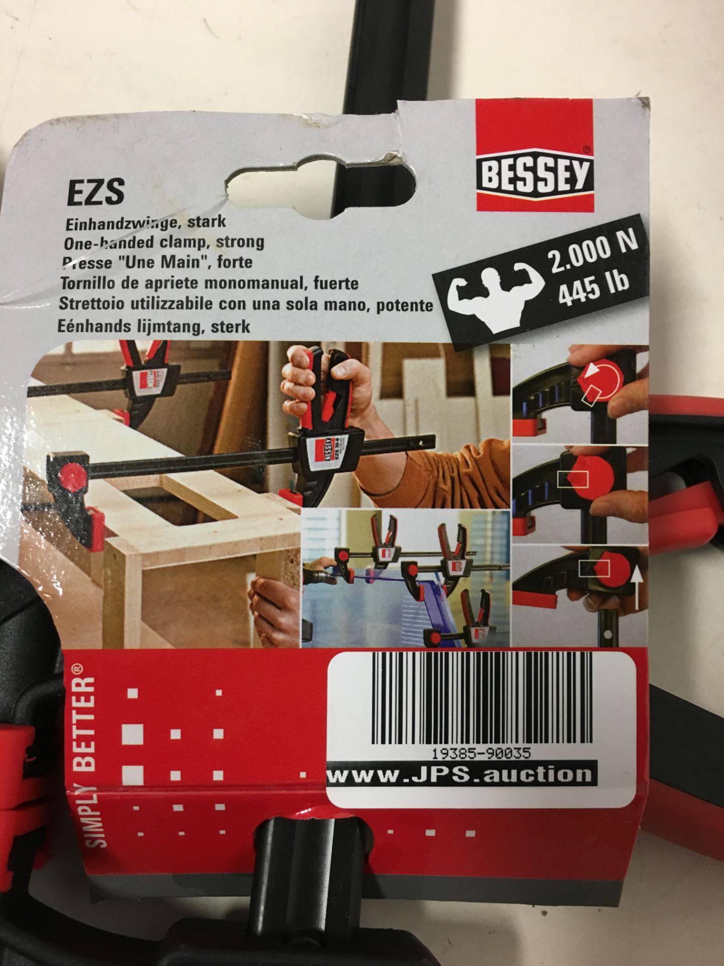 2 x BESSEY 300MM (12") ONE HANDLE CLAMP (EZS 30-8) | EAN: 4008158034591 788502200226 | RRP £40 - Image 2 of 2