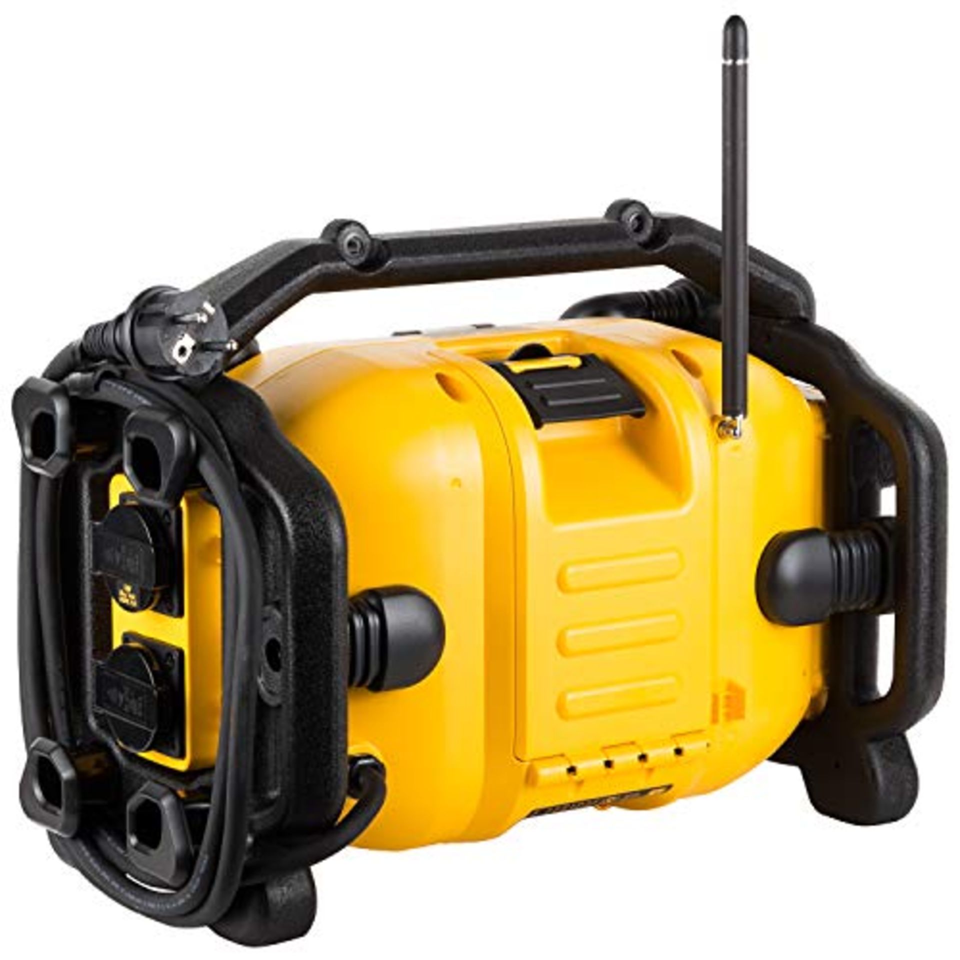 1 x Dewalt DCR017-QW DCR017 Site Radio with Charger Function XR-Li-Ion Battery or Mains Operated, 23