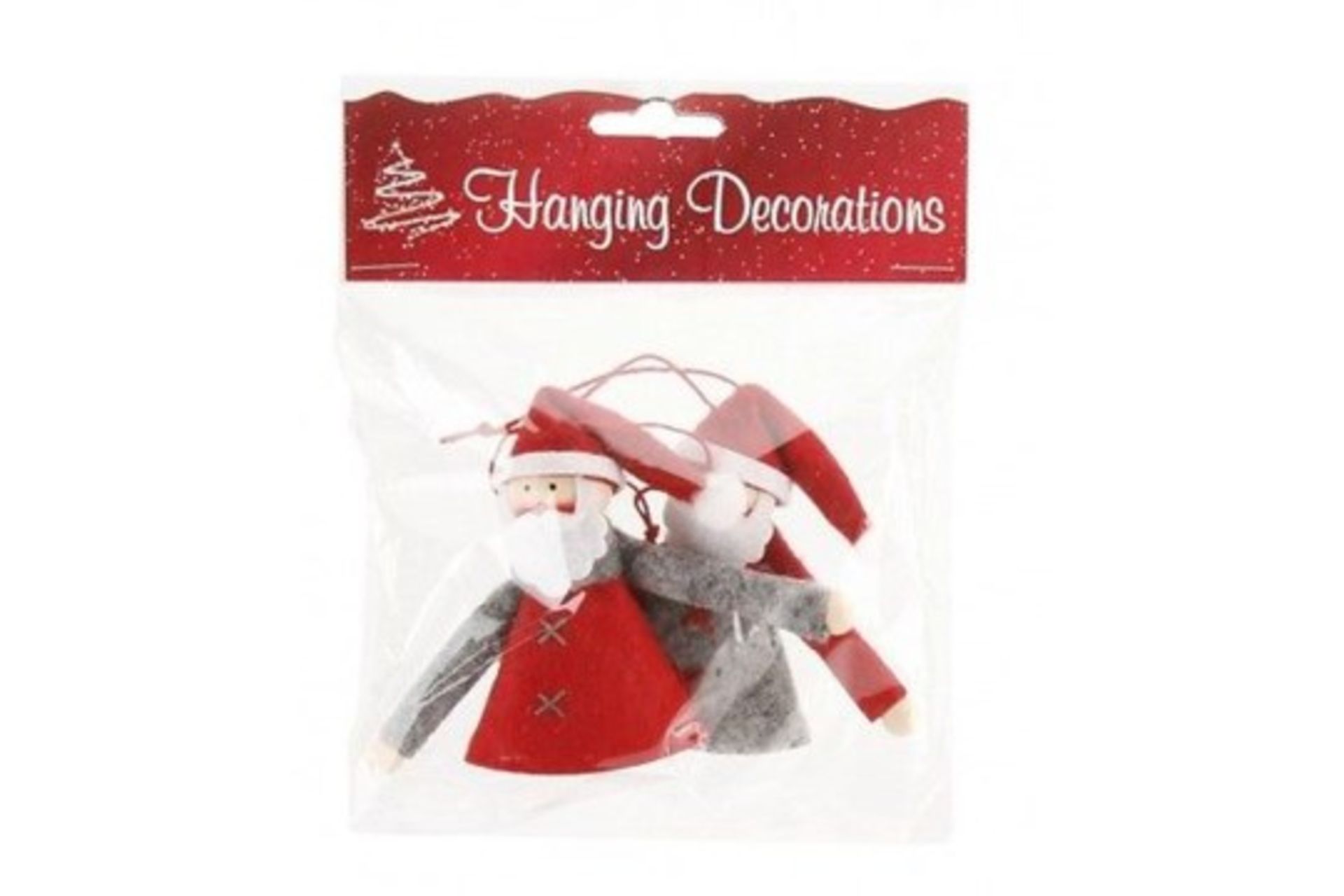 50 x Set of 2 hanging christmas tree decorations