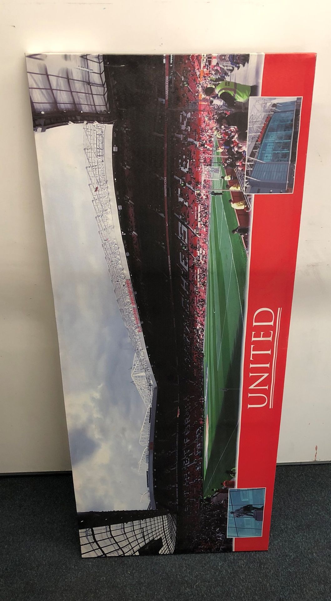 Manchester United Old Trafford Themed Canvas Print | 120cm x 50cm - Image 2 of 2