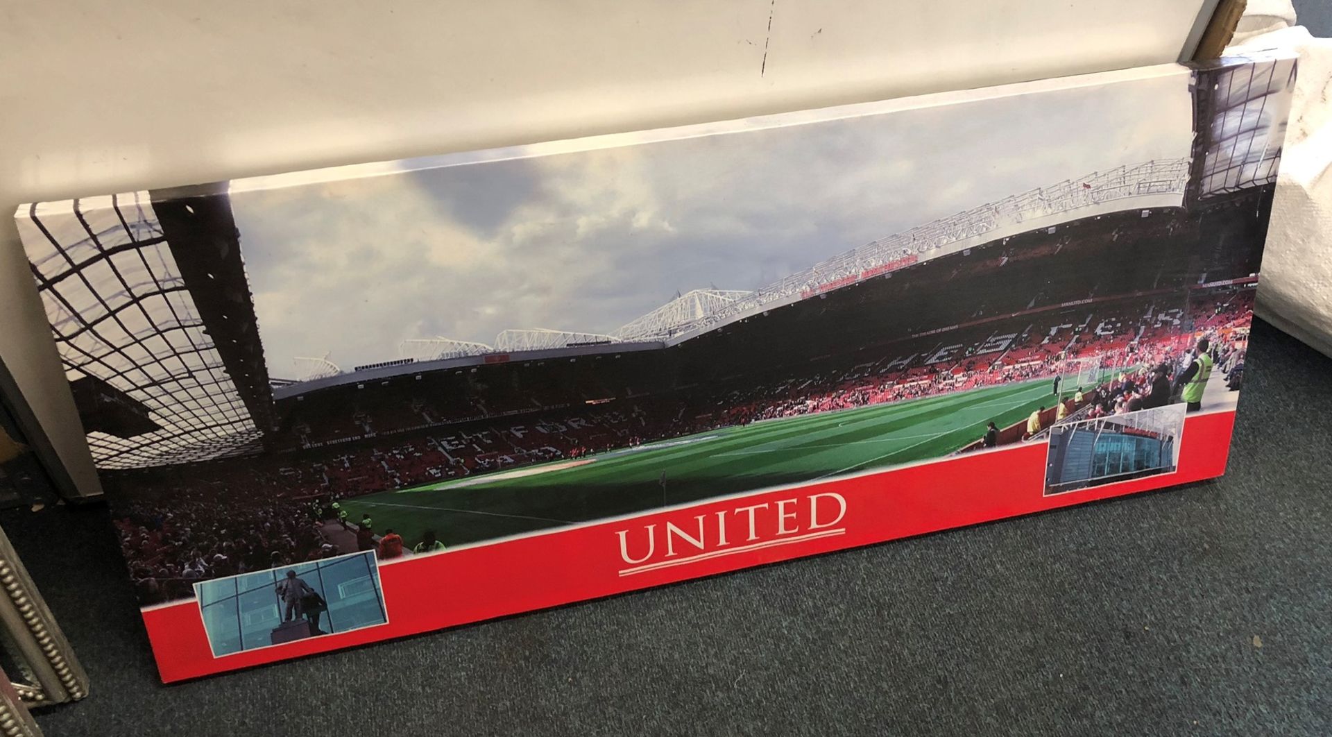 Manchester United Old Trafford Themed Canvas Print | 120cm x 50cm