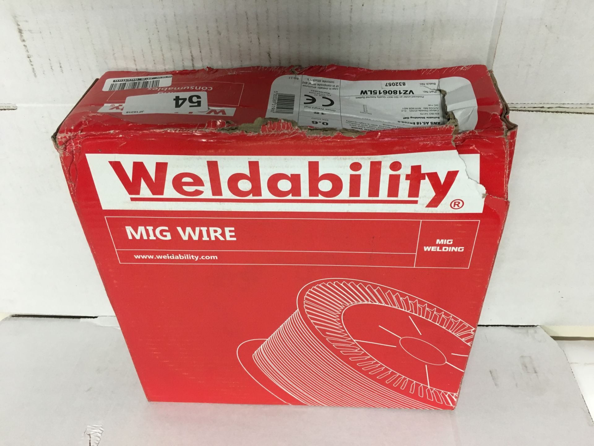 1 x Weldability Sif VZ180615LW A18/G3Si1 MIG Wire 0.6mm 15kg | EAN: 5055389019360 | RRP £51.9