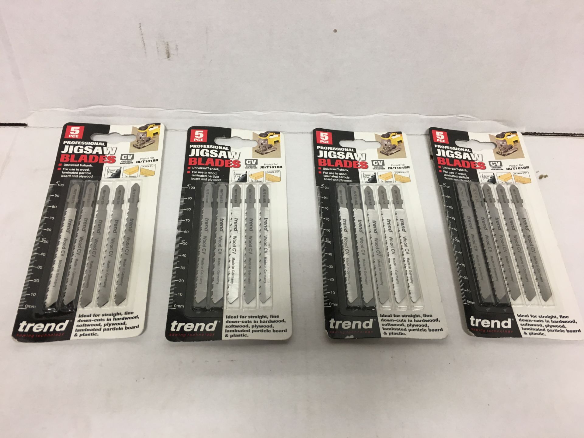 4 x Trend Professional Jigsaw Blade - Down cut for fine finish, pack of 5 | RRP £52