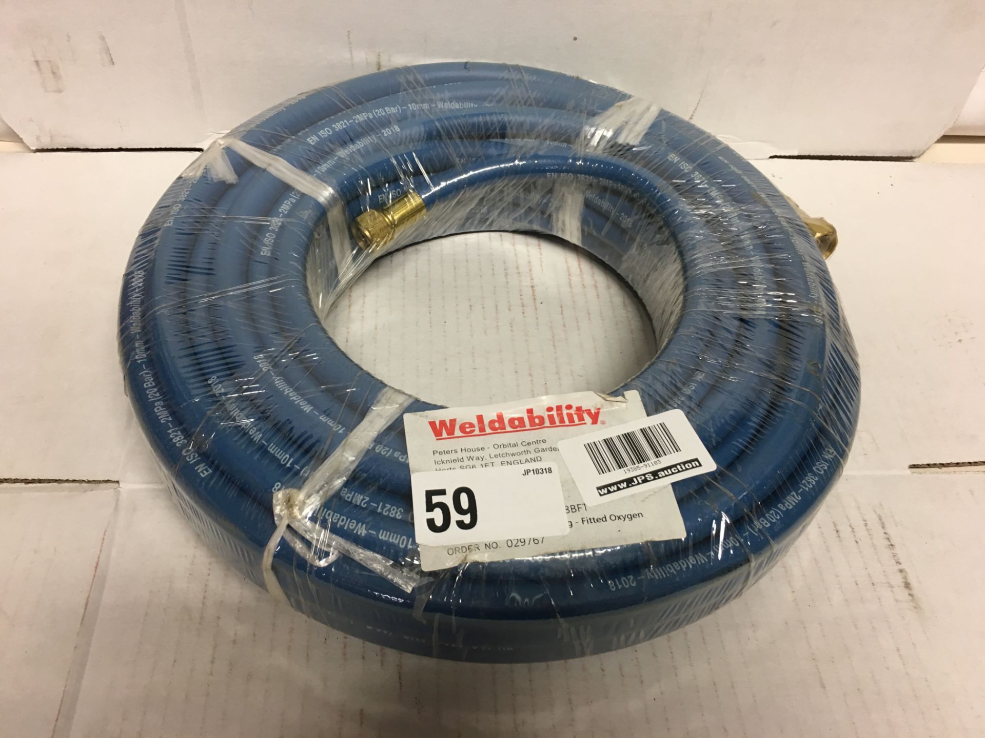 1 x Blue Oxygen Welding Hose 20 Bar Gas Pipe|20m | RRP £65