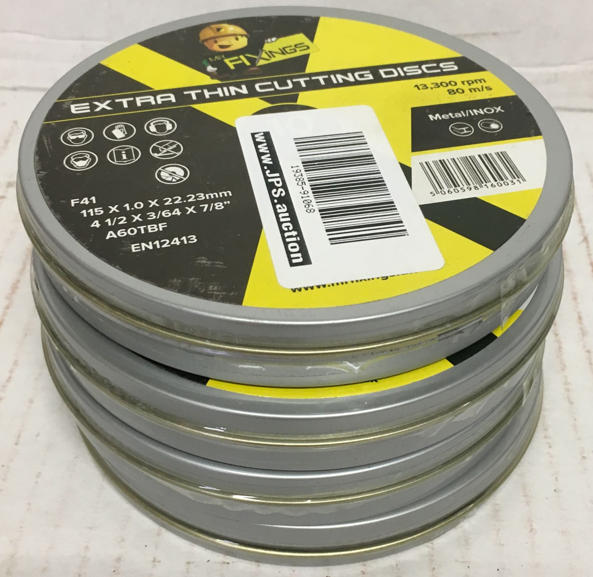 4 x 10 Extra Thin Metal Cutting Discs|115 x 1.0 x 22.23mm F41 | EAN: 5060598160031 | RRP £20.8