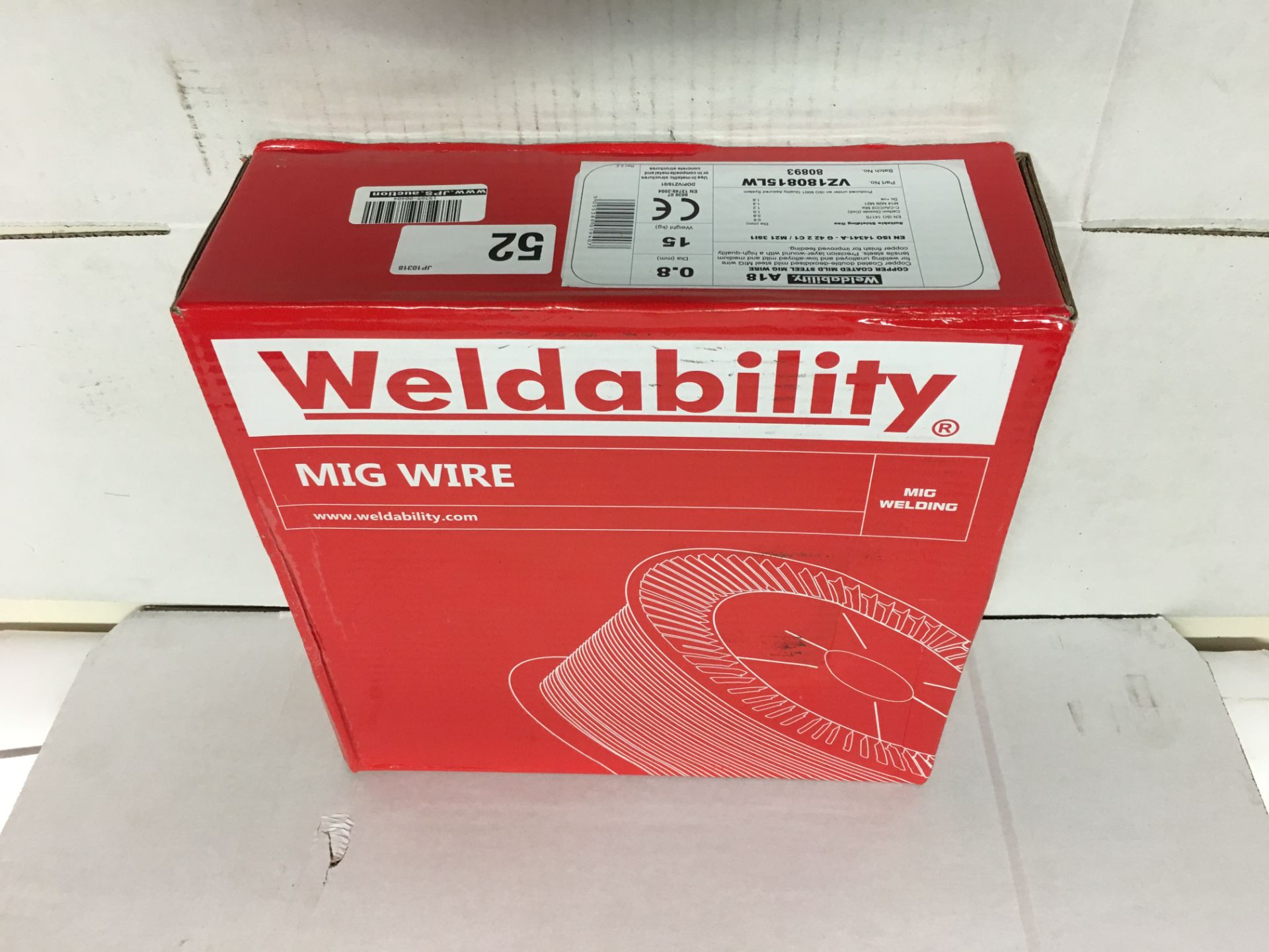 1 x Weldability Sif VZ180815LW A18/G3Si1 MIG Wire 0.8mm 15kg | EAN: 5055389019407 | RRP £43.5 - Image 2 of 2