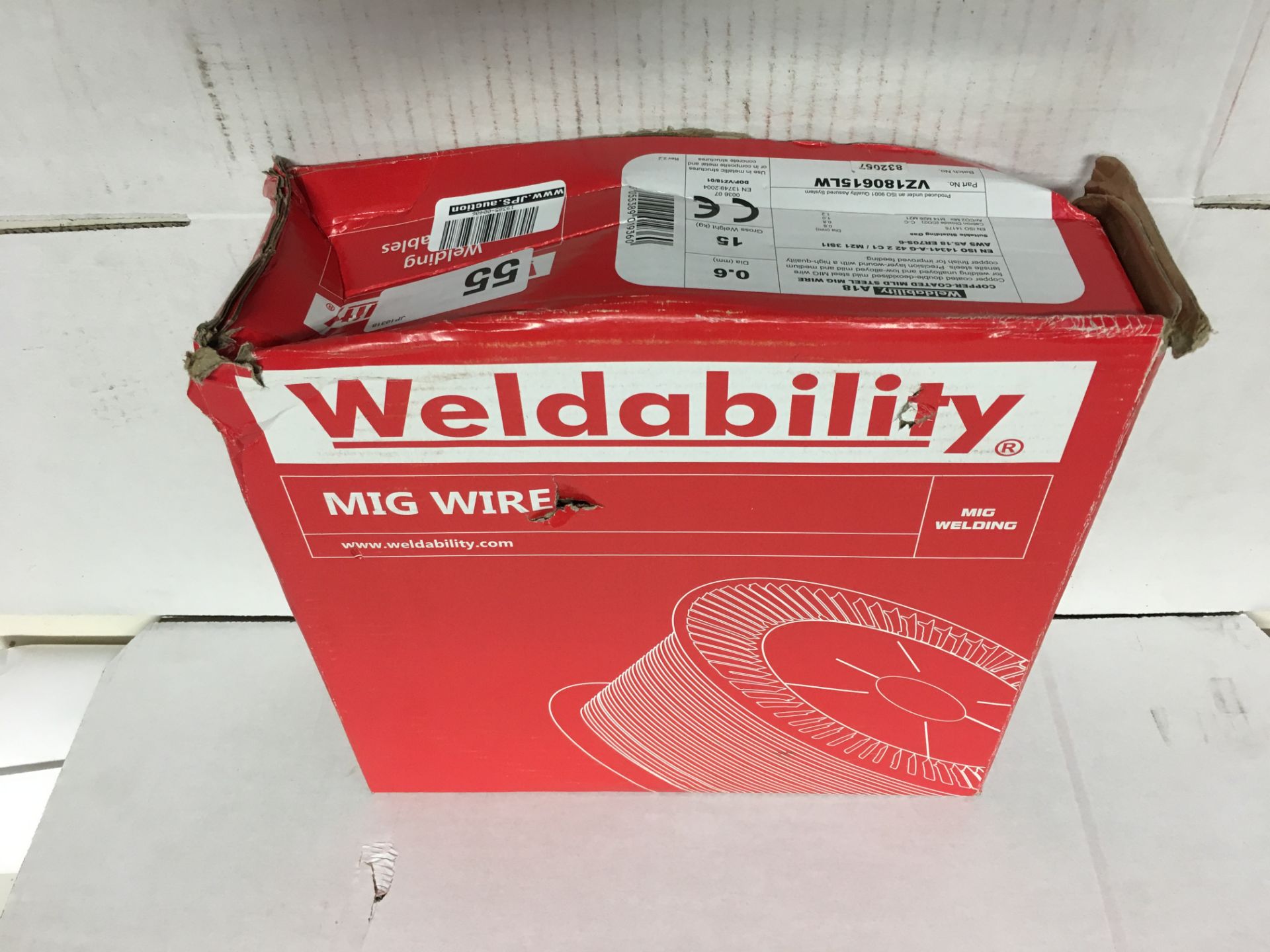 1 x Weldability Sif VZ180615LW A18/G3Si1 MIG Wire 0.6mm 15kg | EAN: 5055389019360 | RRP £51.9