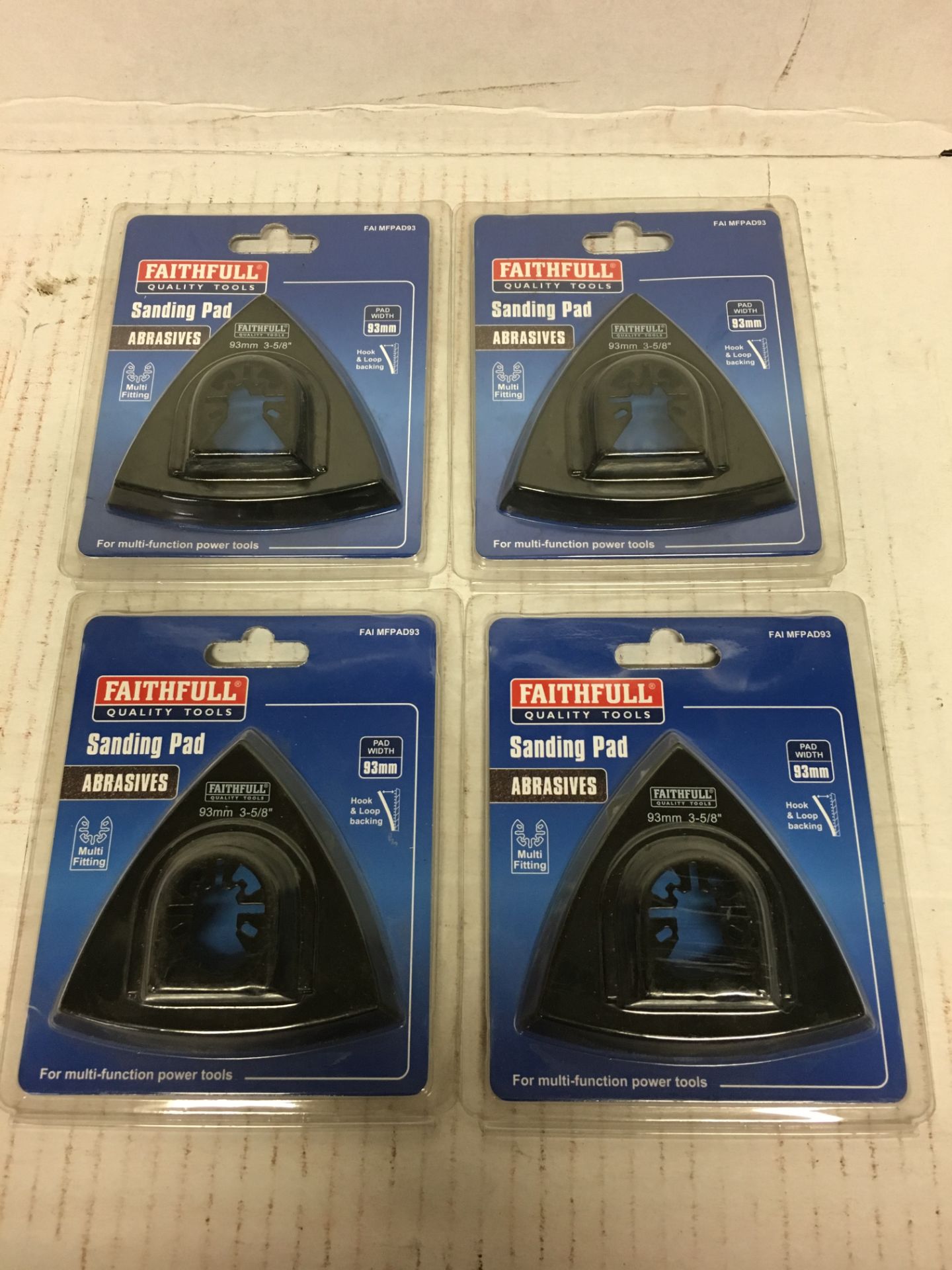 4 x Faithfull MFPAD93 Triangular Sanding Pad | EAN: 5023969300375 | RRP £21.8