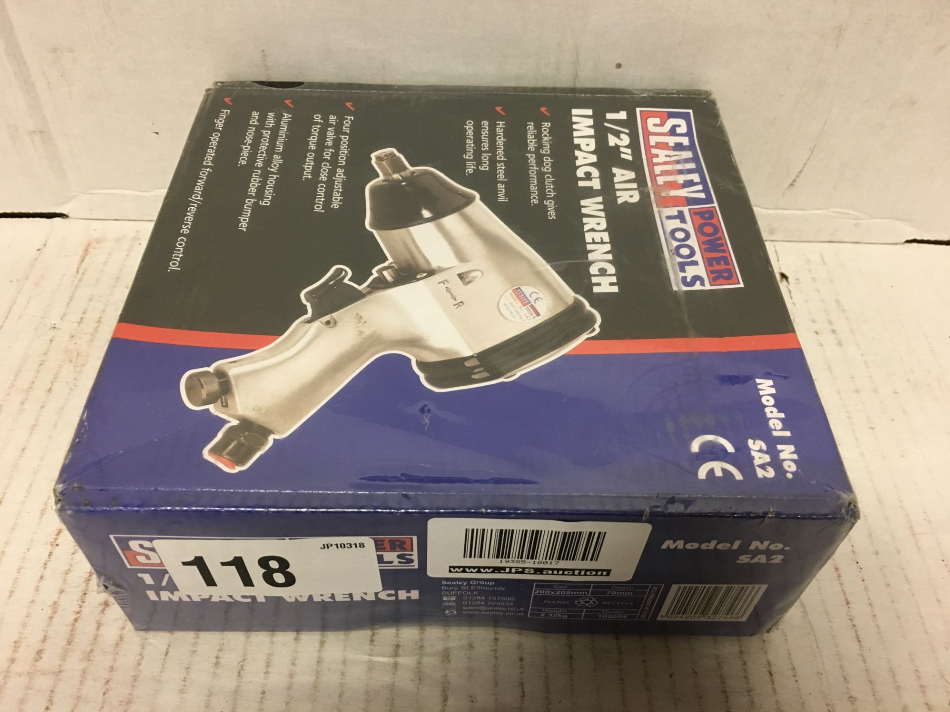 1 x Sealey SA2 1/2"Sq Drive Air Impact Wrench | EAN: 5024209327466 | RRP £39.95 - Image 3 of 3