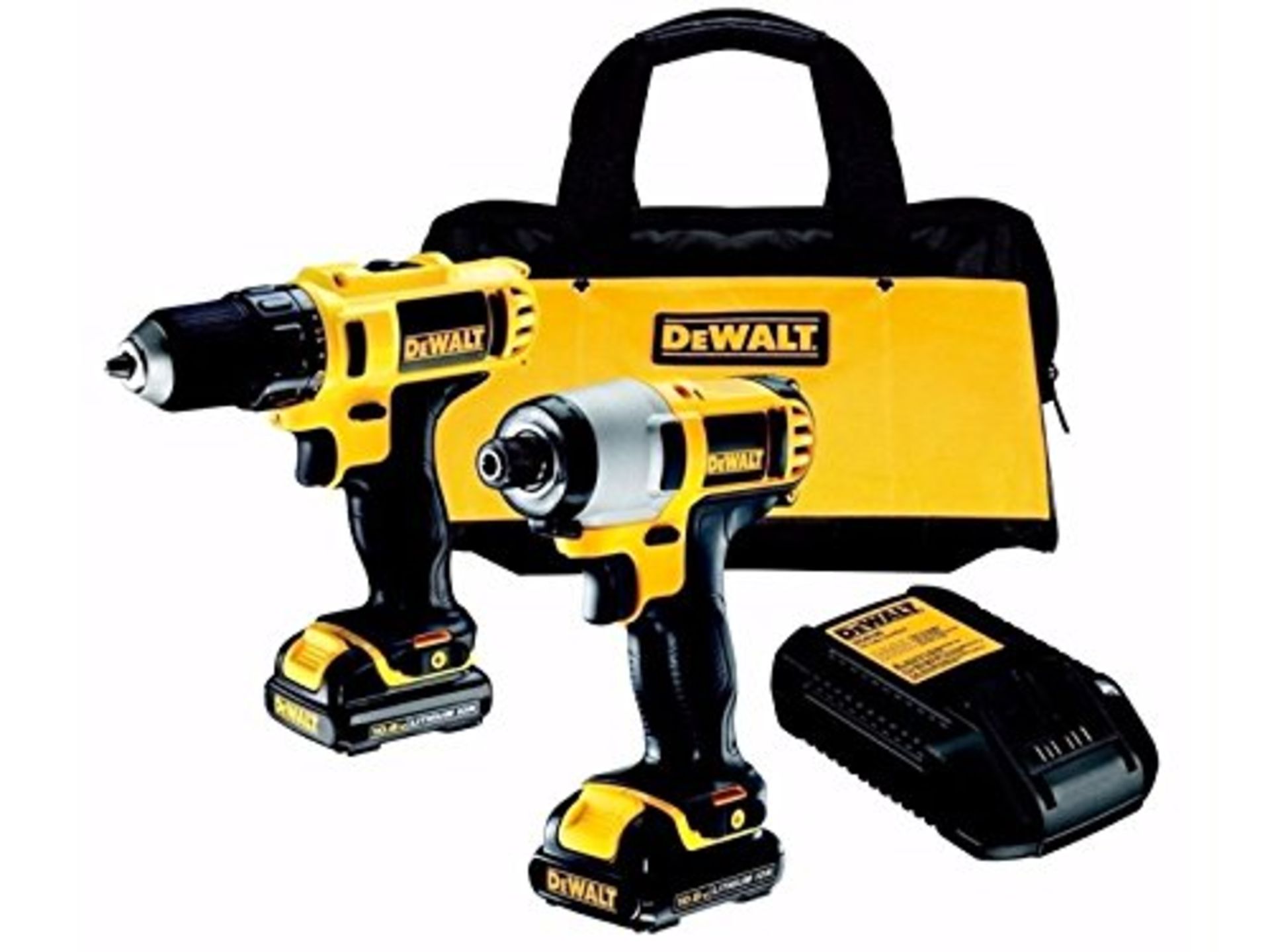 1 x DeWalt DCK211C2 10.8 Volt Compact Drill Driver and Impact Driver Twin Pack in Kitbag | EAN: 5035 - Image 2 of 5