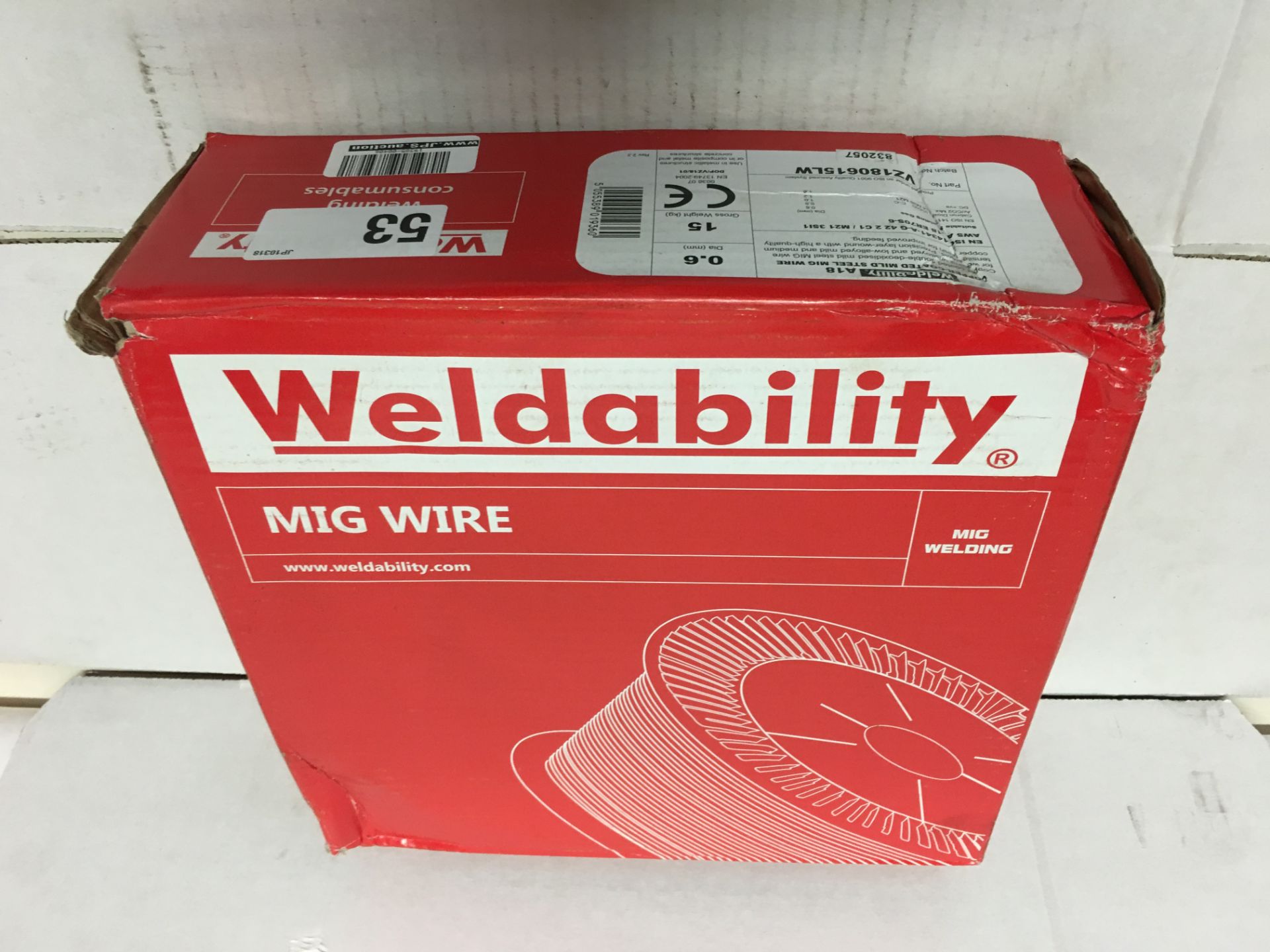 1 x Weldability Sif VZ180615LW A18/G3Si1 MIG Wire 0.6mm 15kg | EAN: 5055389019360 | RRP £51.9