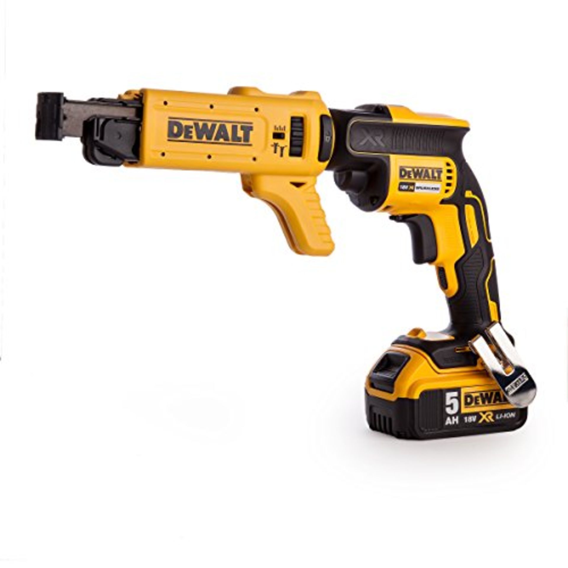 1 x Dewalt DCF620P2K-GB Collated Drywall Screwdriver 18V Cordless Brushless (2 x 5.0Ah Batteries), 1