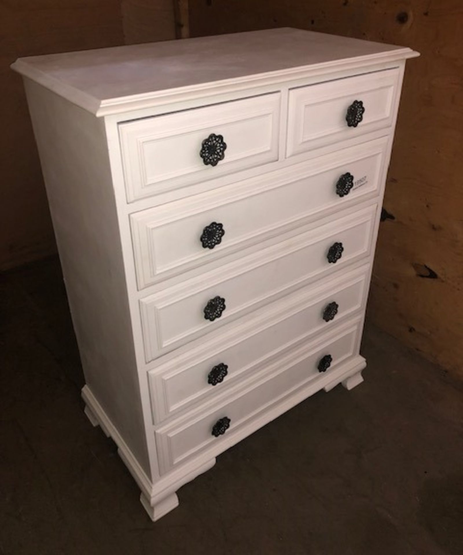 Wooden 6 Drawer Cabinet in White - Image 2 of 2