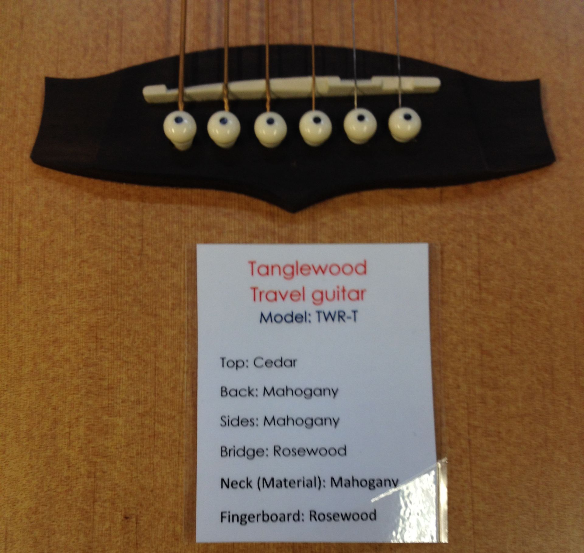 Tanglewood TWRT Travel Acoustic Guitar w/ Gig Bag | RRP £129.99 - Image 3 of 6