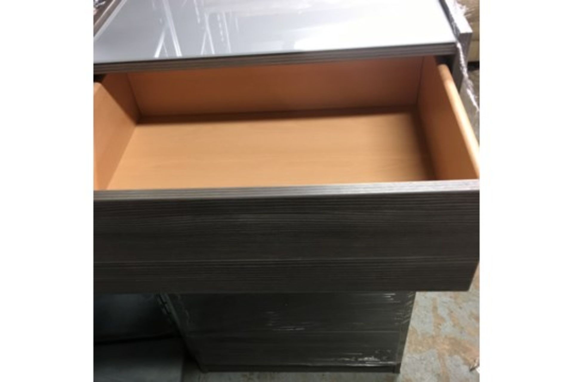 Ex display dark brown 3 drawer side board