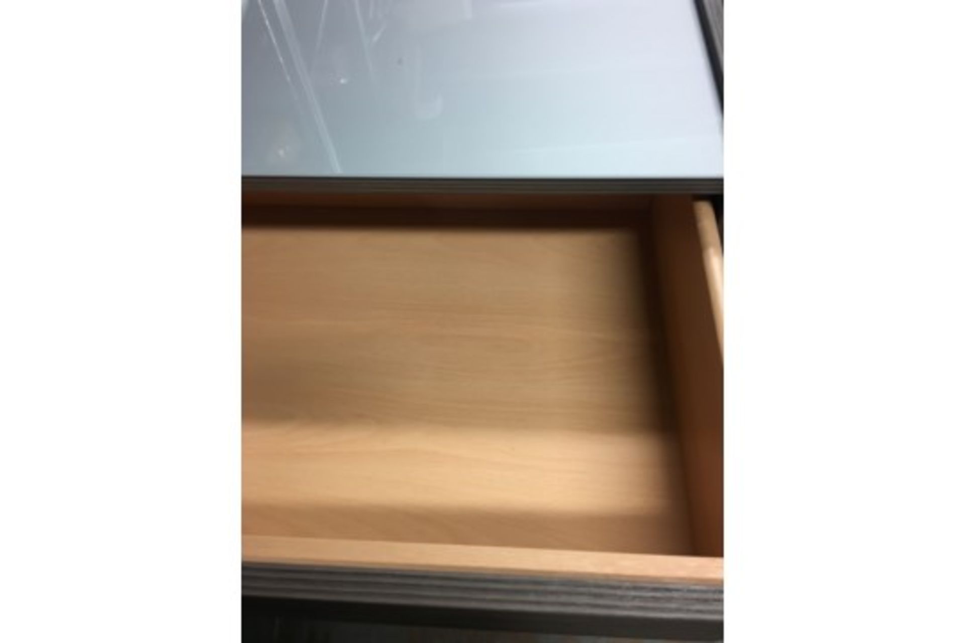 Ex display dark brown 3 drawer side board - Image 2 of 3