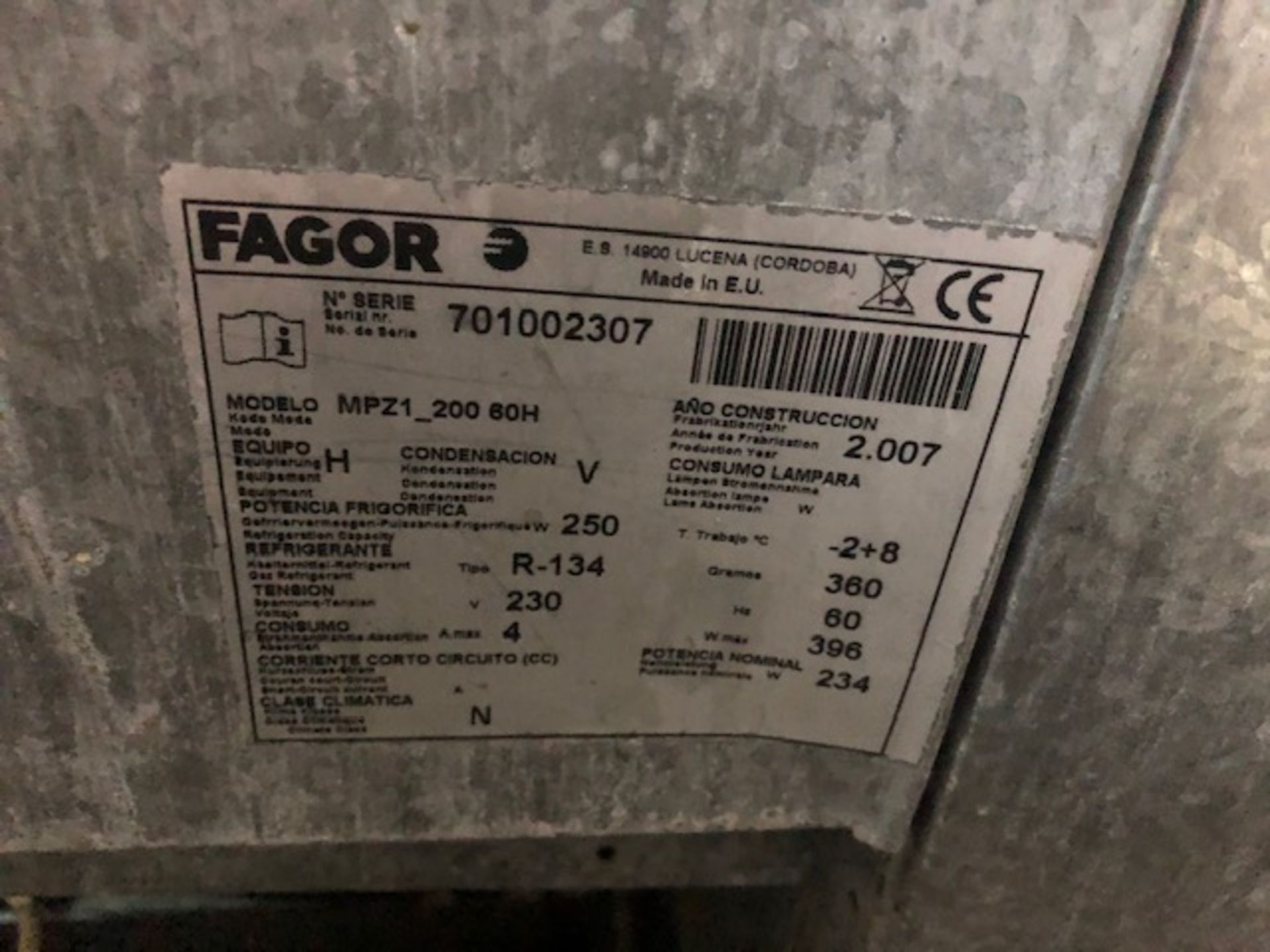 Fagor MPZ1-200 Stainless Steel Prep Counter w/ Refrigerated Cabinets - Image 6 of 6