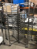 2 x Stainless Steel 18 Tray Baking Racks