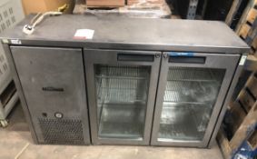 Williams TBB2GSS Stainless Steel Refrigerated Unit w/ Shelving & Glass Doors