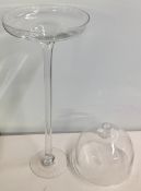 Glass Tall Cake Stand With Lid see Picture For Details