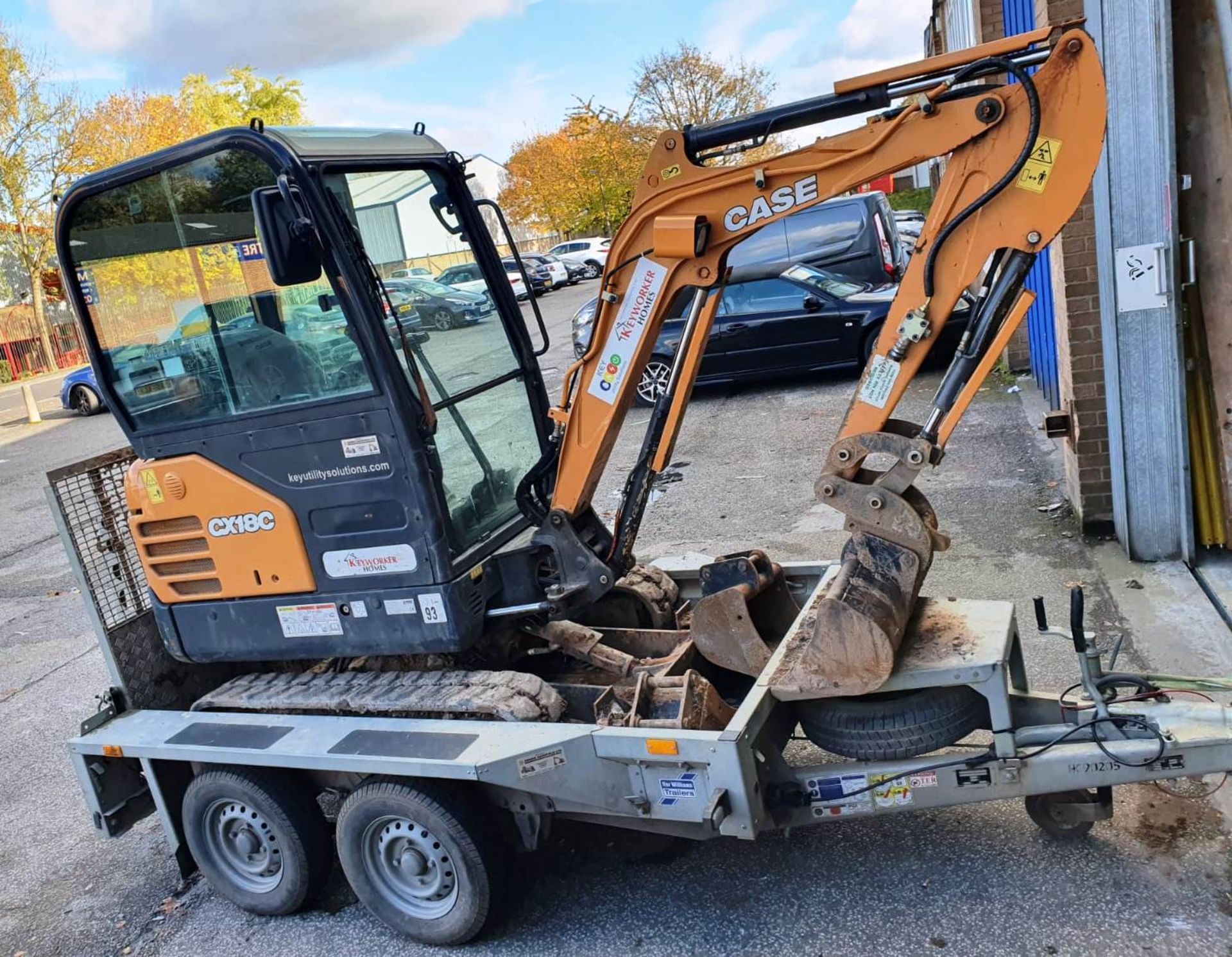 Case CX18C Mini Excavator | 2017 | Hours: 679 | w/ Indespension Trailer & 4 Buckets