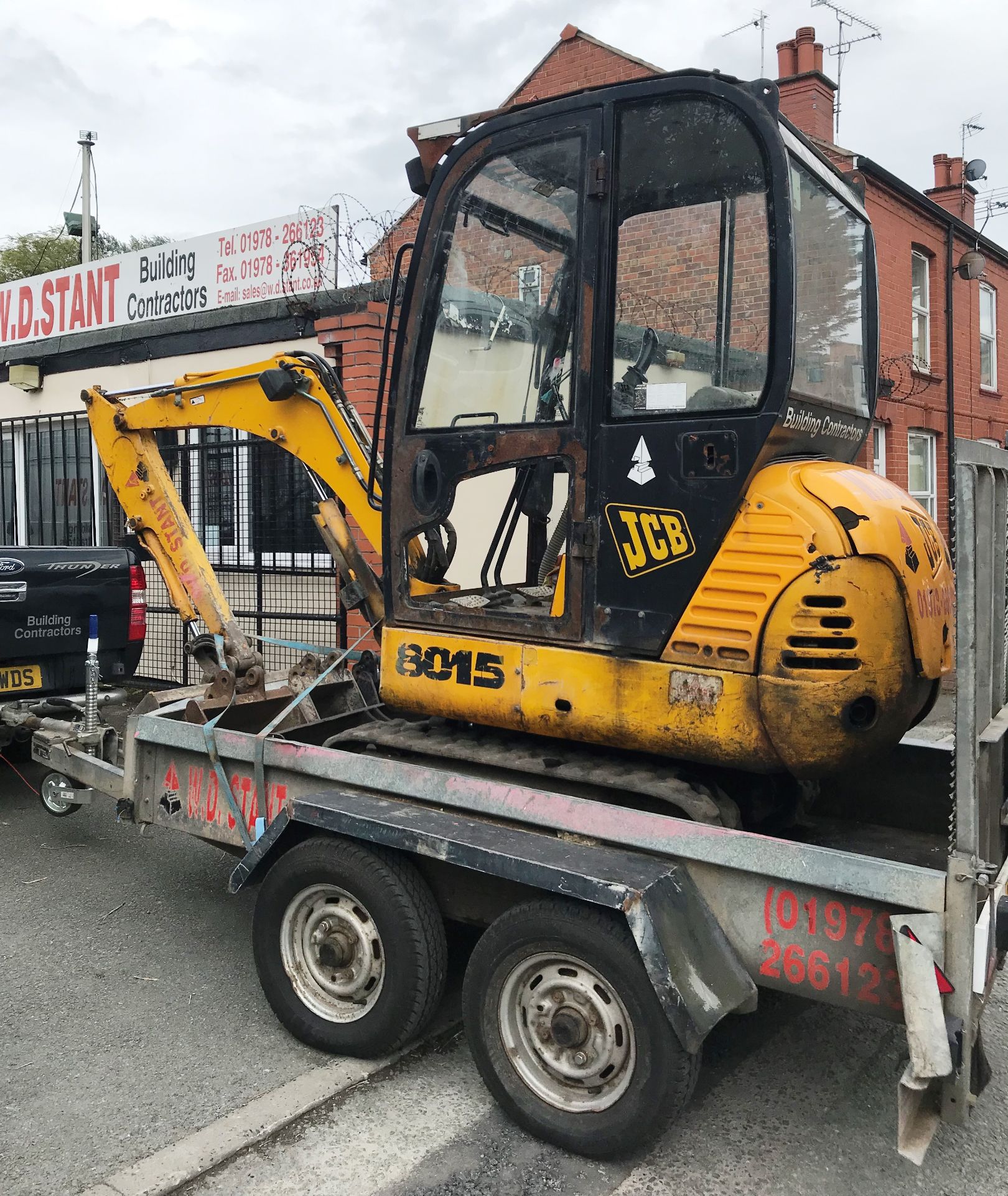 JCB 8015 1.5T Mini Digger w/ Trailer & 3 x Buckets - Image 8 of 8