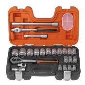 1 x Bahco S240 Socket Set 24 Piece 1/2 Square Drive | EAN: 7314150104017 | RRP £59.71