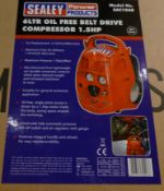 1 x Sealey SAC106B 6ltr Oil Free Belt Drive Compressor 1.5hp | EAN: 5051747794276 | RRP £227.94