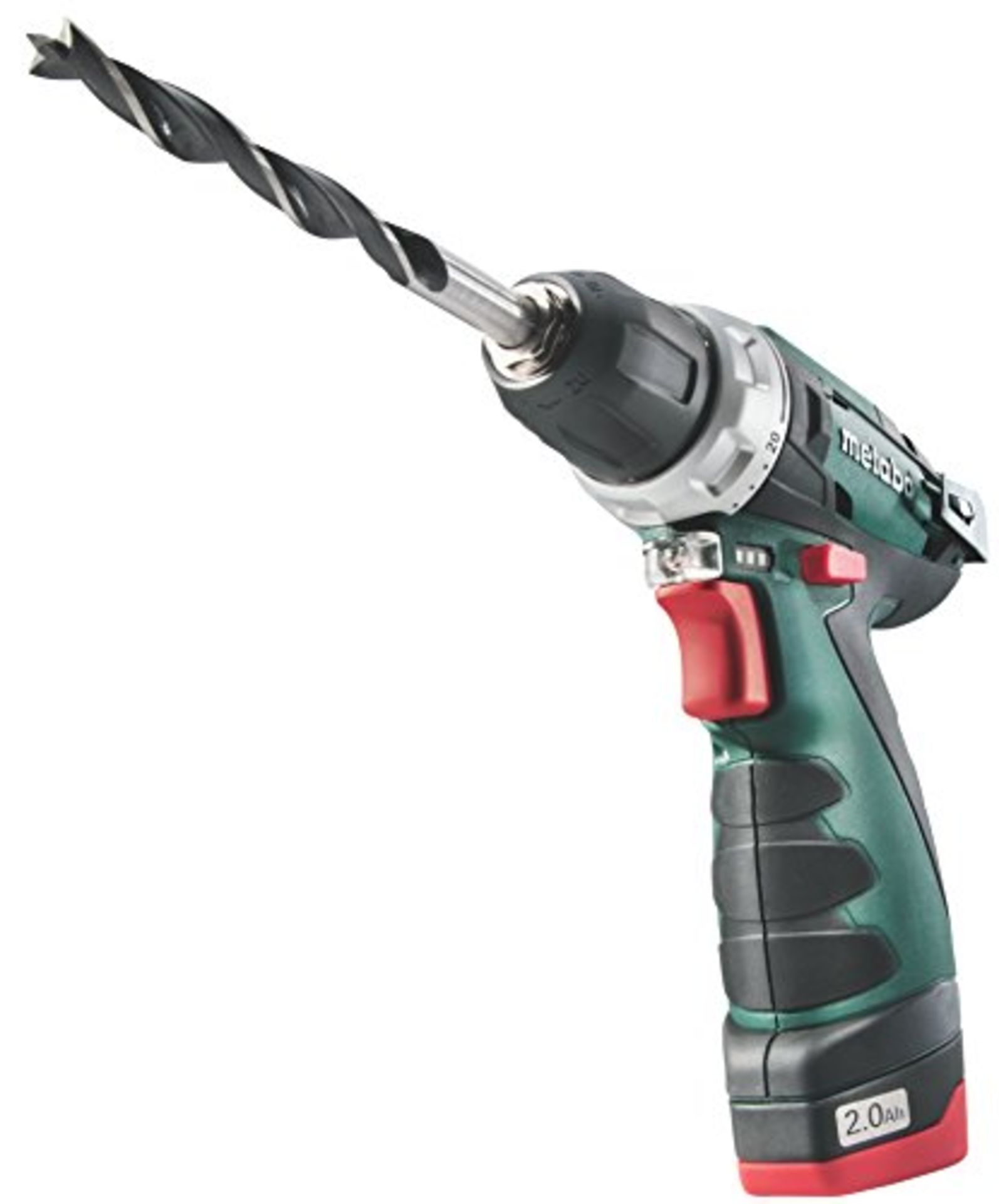 1 x Metabo 600080500 10.8 V Powermaxx BS Drill Driver with 2 x 2 A Batteries - Green/Black | EAN: 80 - Image 3 of 5