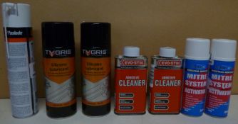 7 x Various lubricants and cleaners, as listed | RRP £ 58.99