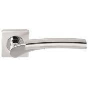 11 x Excel Ultimo Lever Door Handle on Square Rose Satin Nickle/Polished Chrome 3650-SQ | EAN: 50171