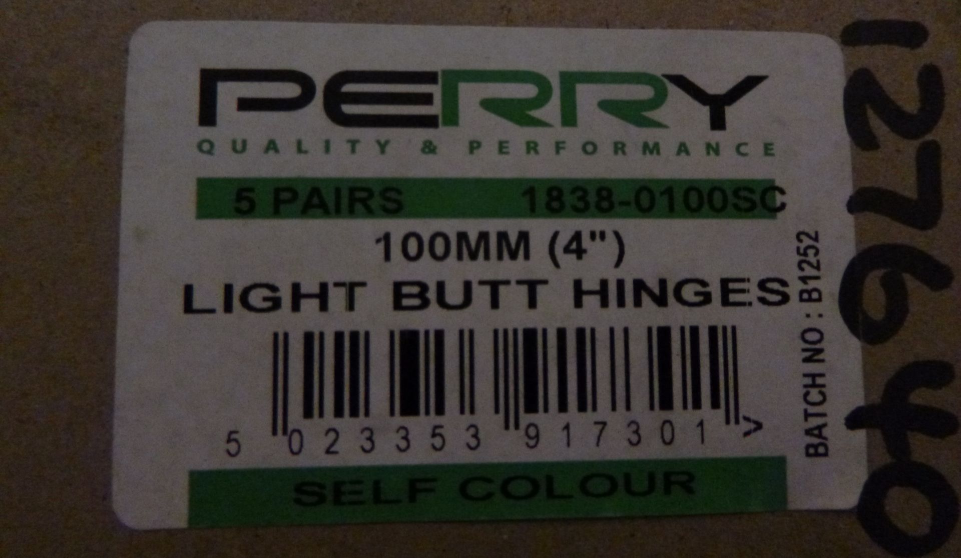 3 x Pack of 40 Perry&trade; 100mm 4" No.1838 Light Butt Hinges | EAN: 5023353917301 | RRP £141 - Bild 2 aus 2