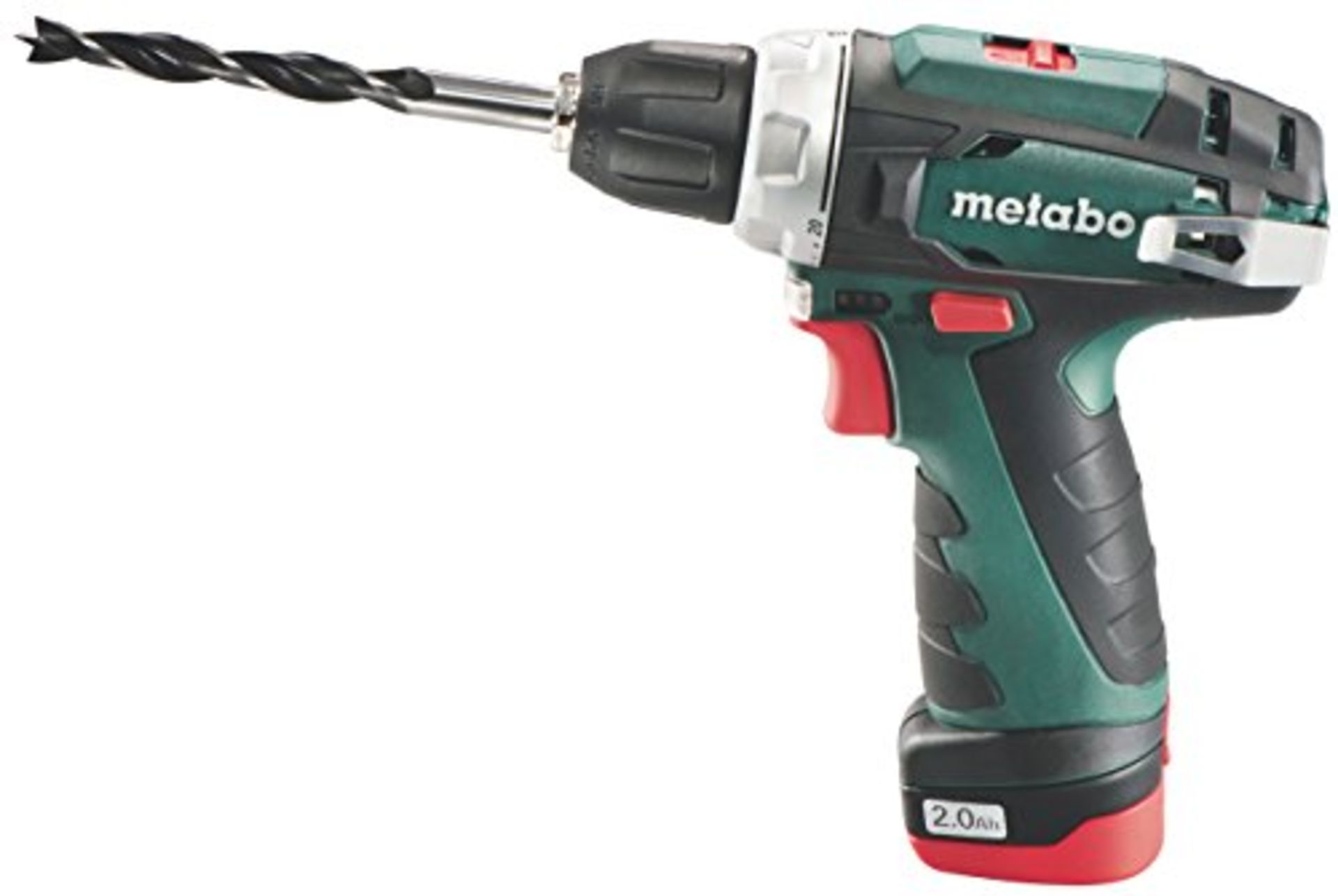 1 x Metabo 600080500 10.8 V Powermaxx BS Drill Driver with 2 x 2 A Batteries - Green/Black | EAN: 80