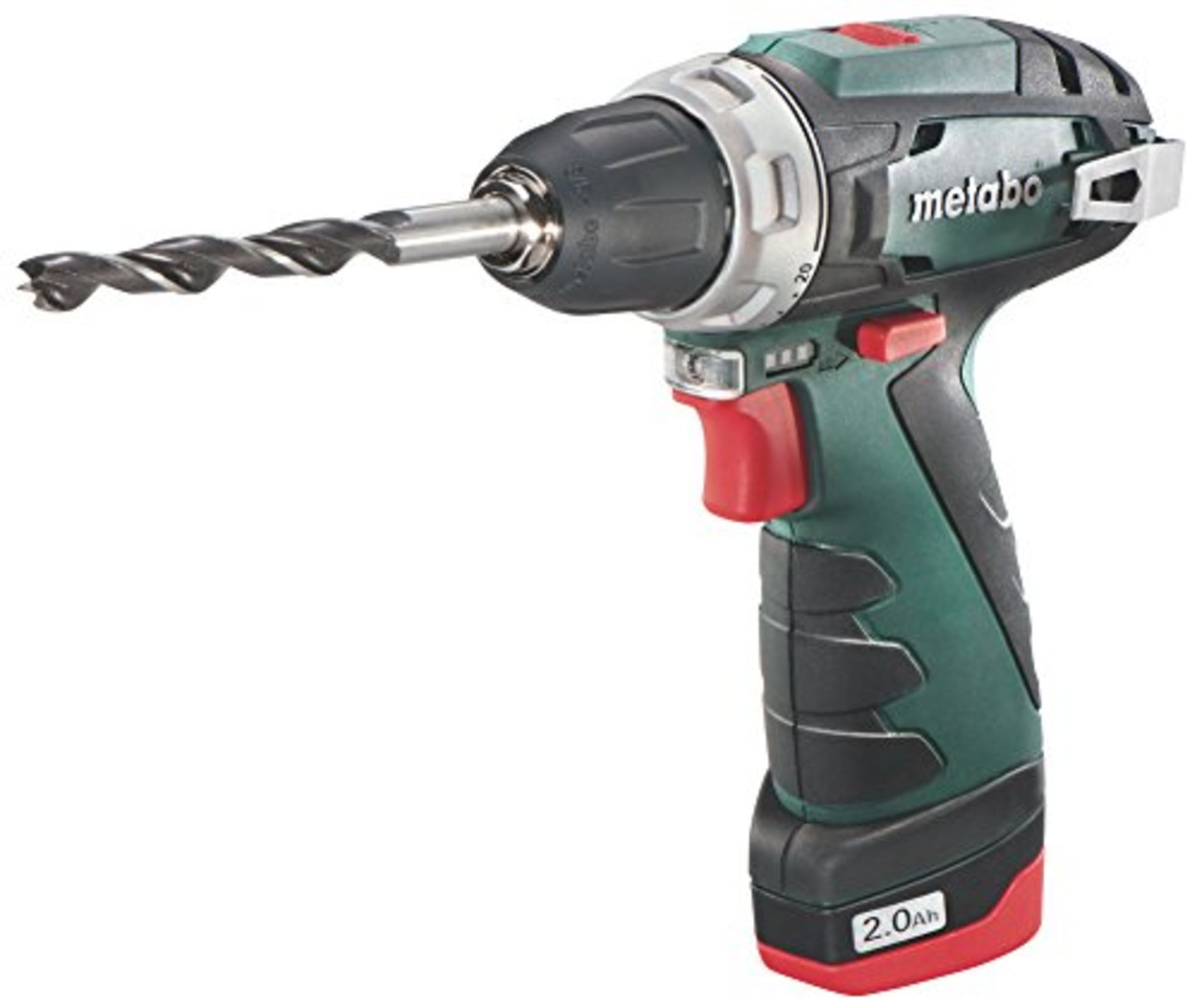 1 x Metabo 600080500 10.8 V Powermaxx BS Drill Driver with 2 x 2 A Batteries - Green/Black | EAN: 80 - Image 2 of 5