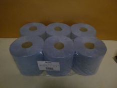 2 x 6 Pack of Blue Paper Tissue Roll | RRP £30