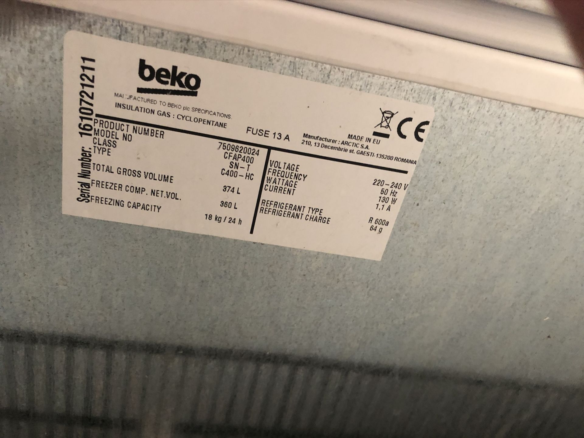 Beko Iceking CFAP400 Chest Freezer - Bild 4 aus 4