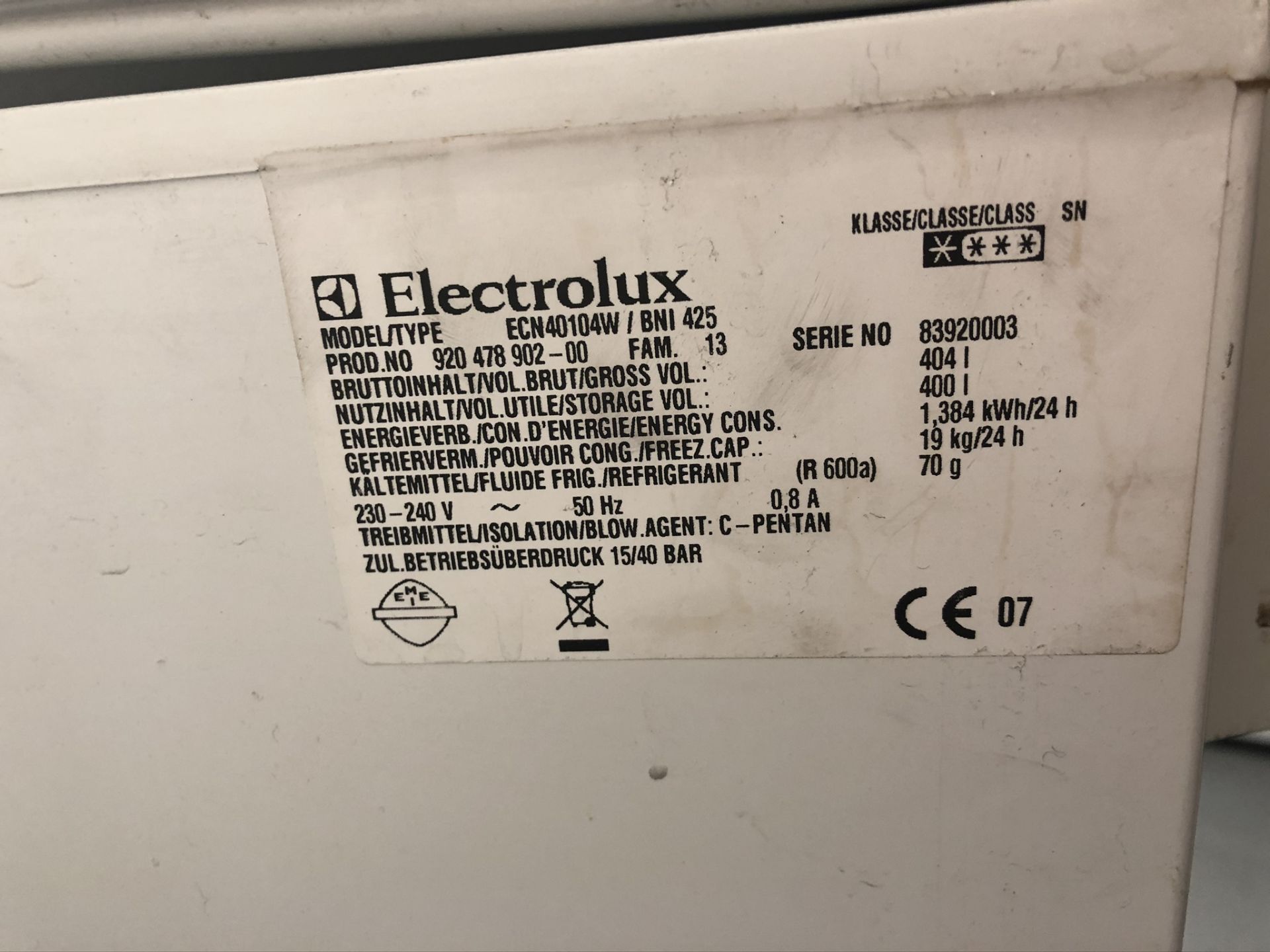 Electrolux ECN40104W/ BNi 425 Intuition Chest Freezer - Image 4 of 4