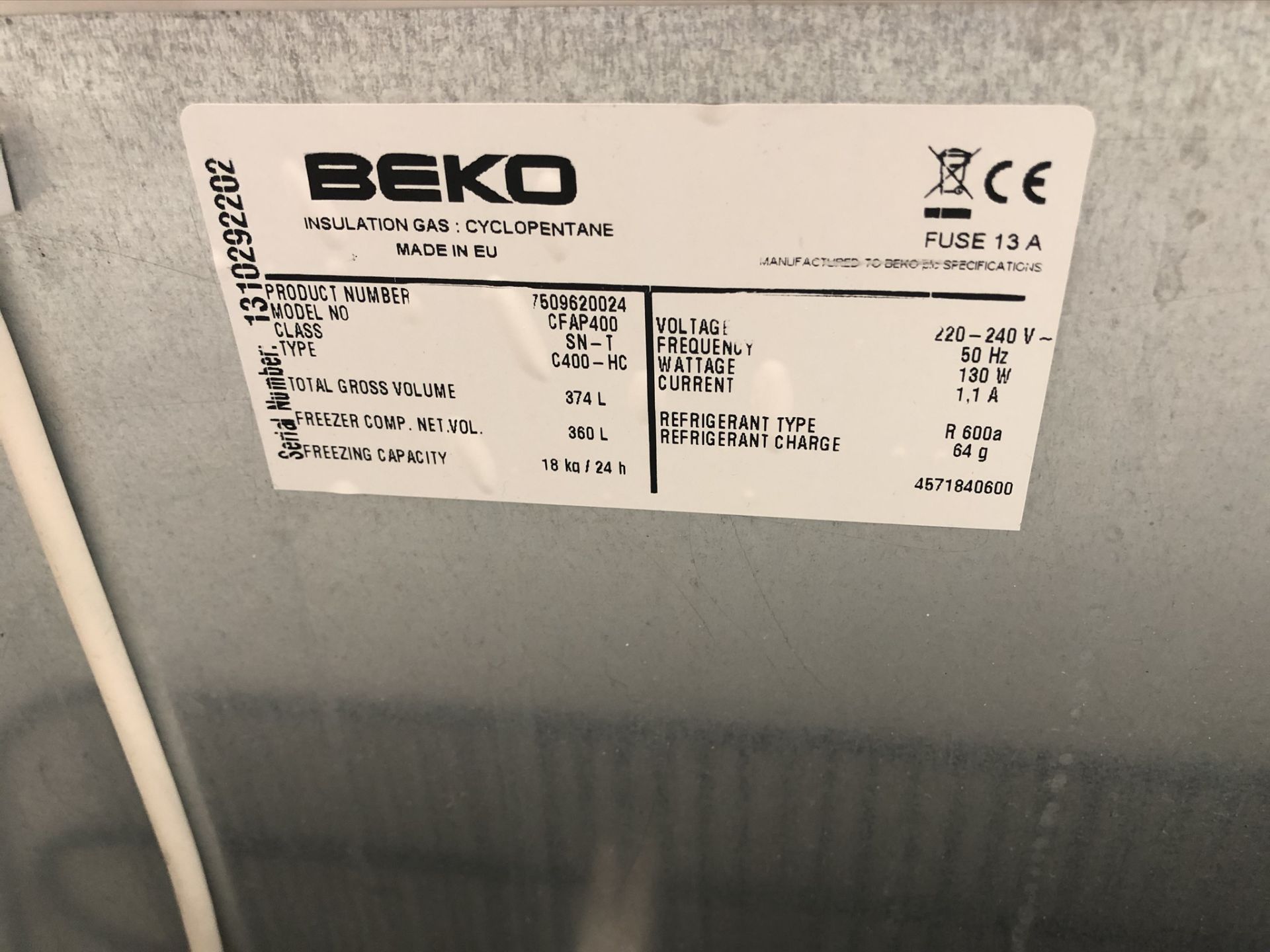 Beko Iceking CFAP400 Chest Freezer - Image 4 of 4