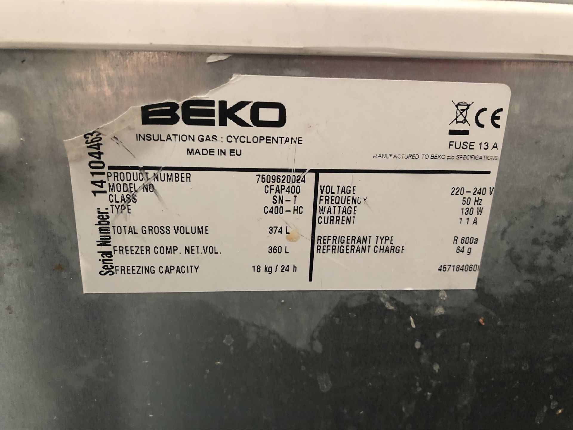 Beko Iceking CFAP400 Chest Freezer - Image 4 of 4