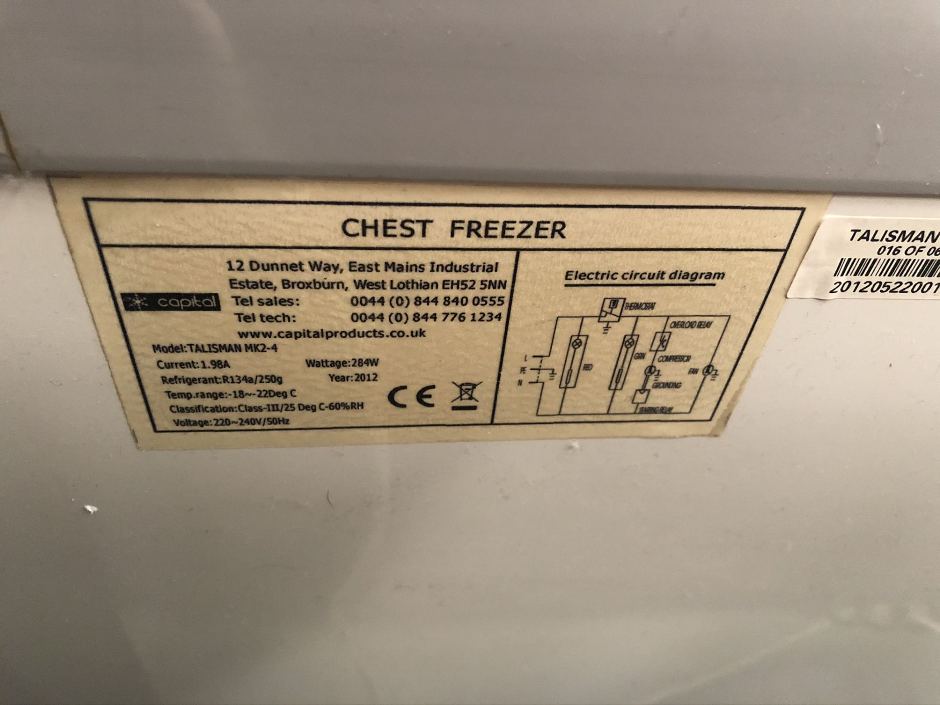 Capital Talisman MK2-4 Glass Fronted Freezer - Image 3 of 3