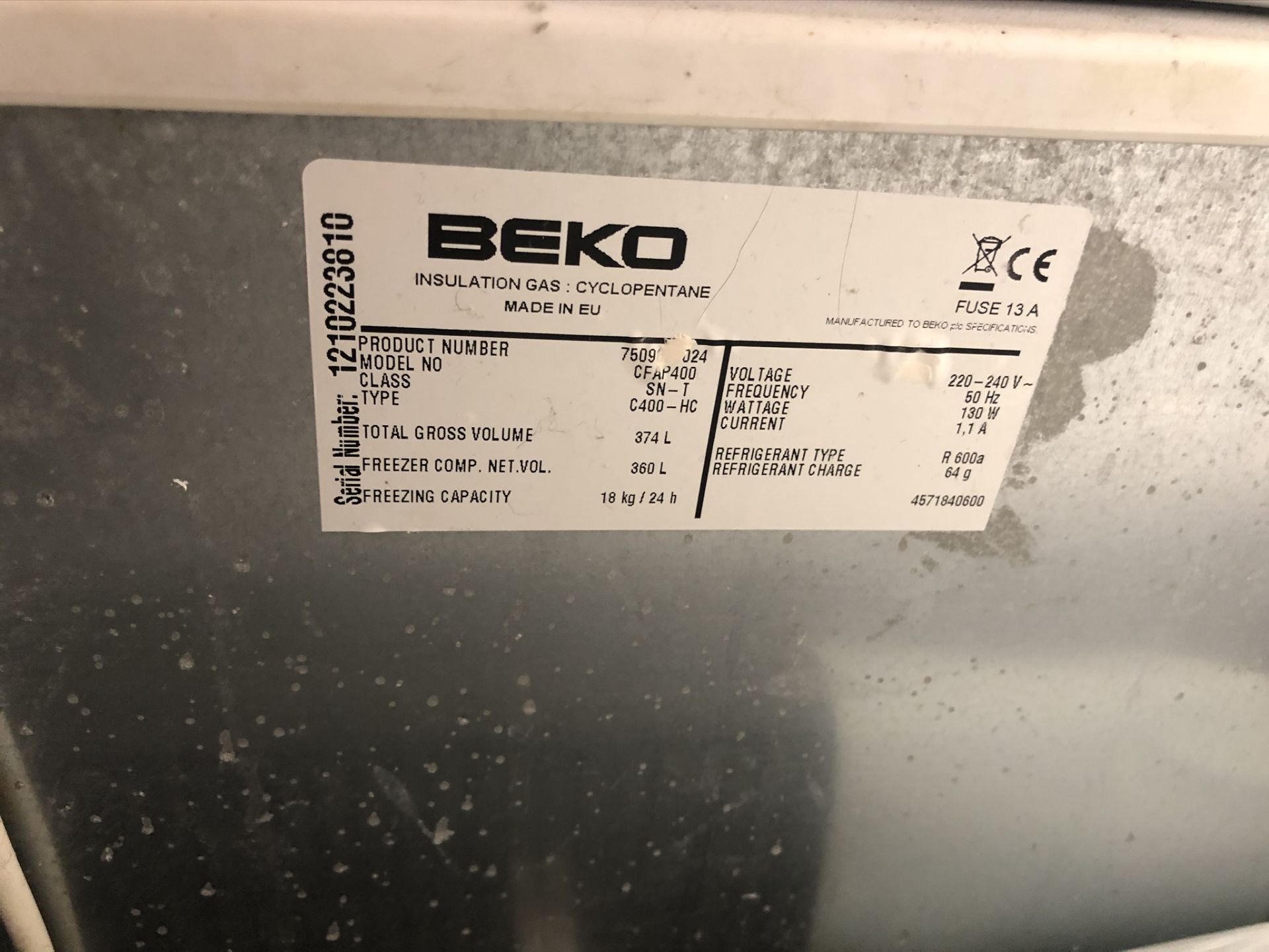 Beko Iceking CFAP400 Chest Freezer - Bild 4 aus 4